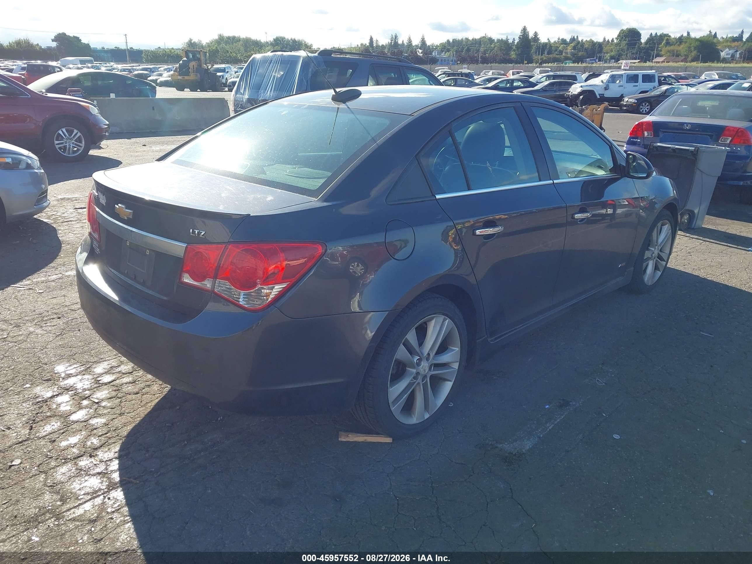 2015 Chevrolet Cruze Ltz Gray vin: 1G1PG5SB3F7181030