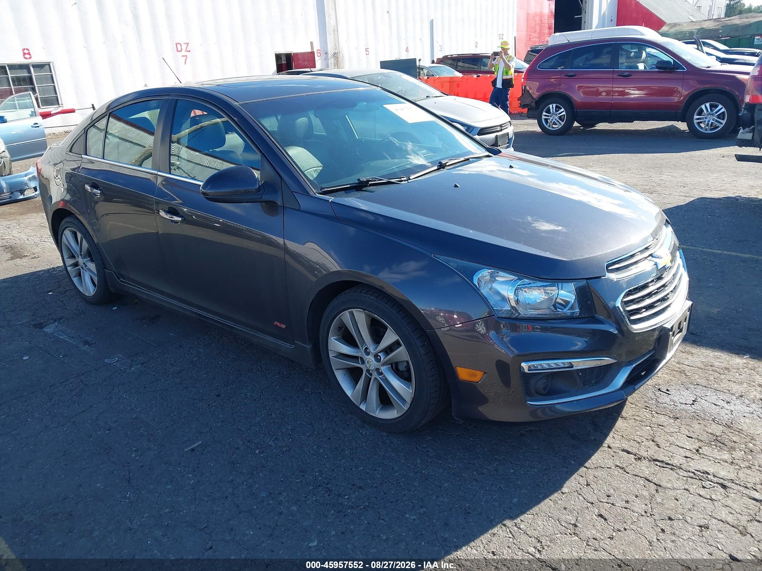 2015 Chevrolet Cruze Ltz Gray vin: 1G1PG5SB3F7181030
