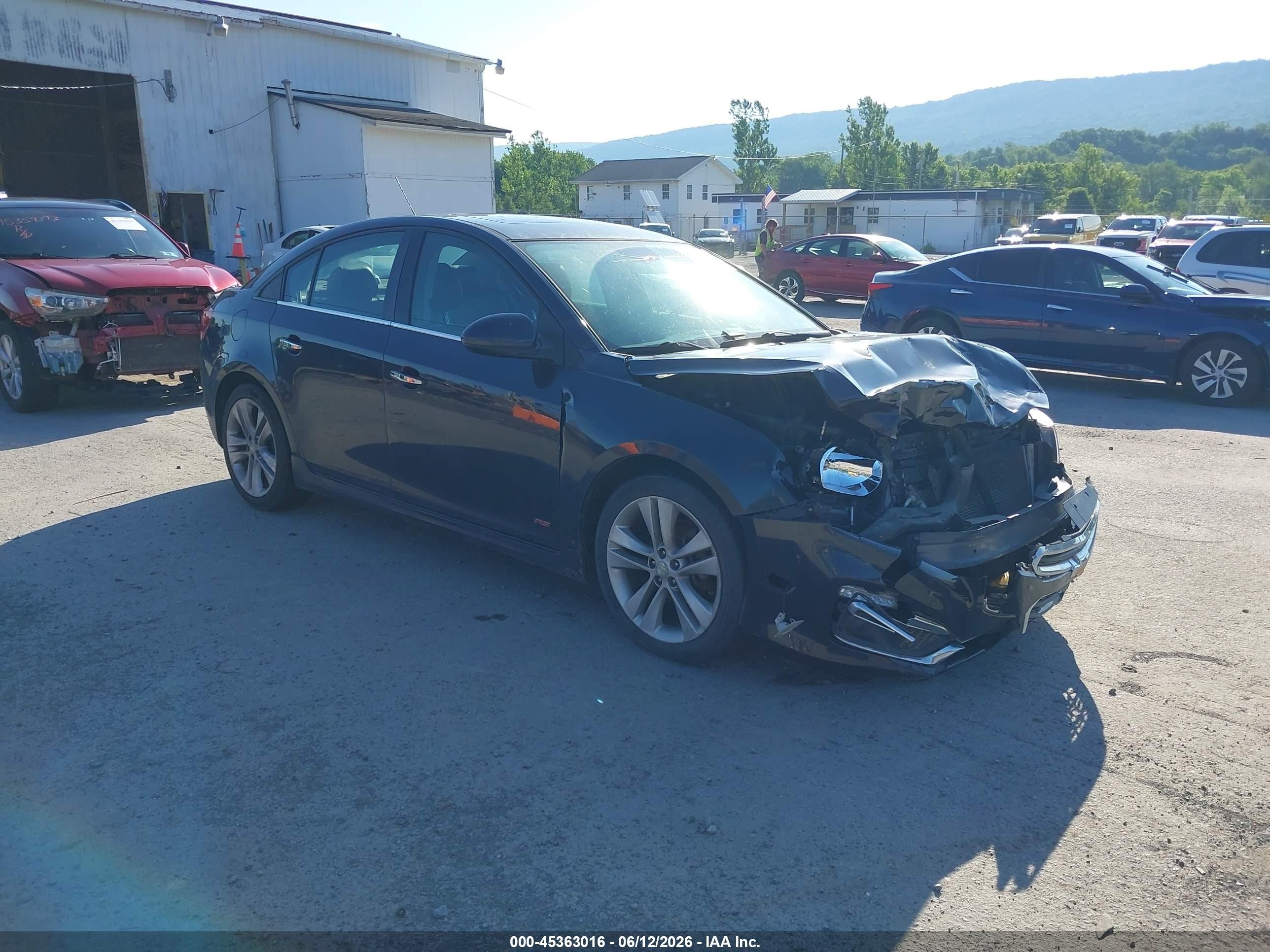 2015 Chevrolet Cruze Ltz Blue vin: 1G1PG5SB3F7208369