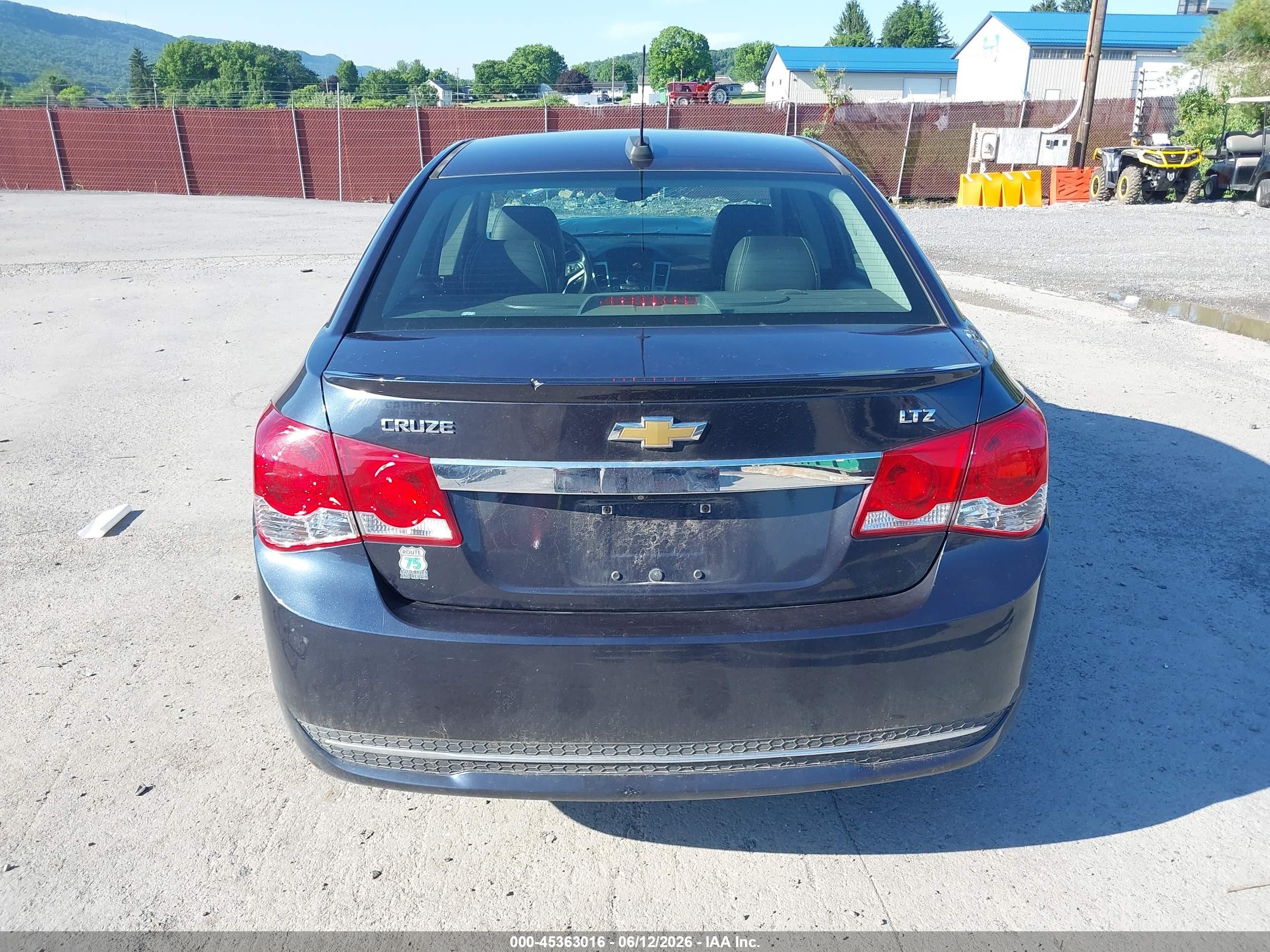 2015 Chevrolet Cruze Ltz Blue vin: 1G1PG5SB3F7208369