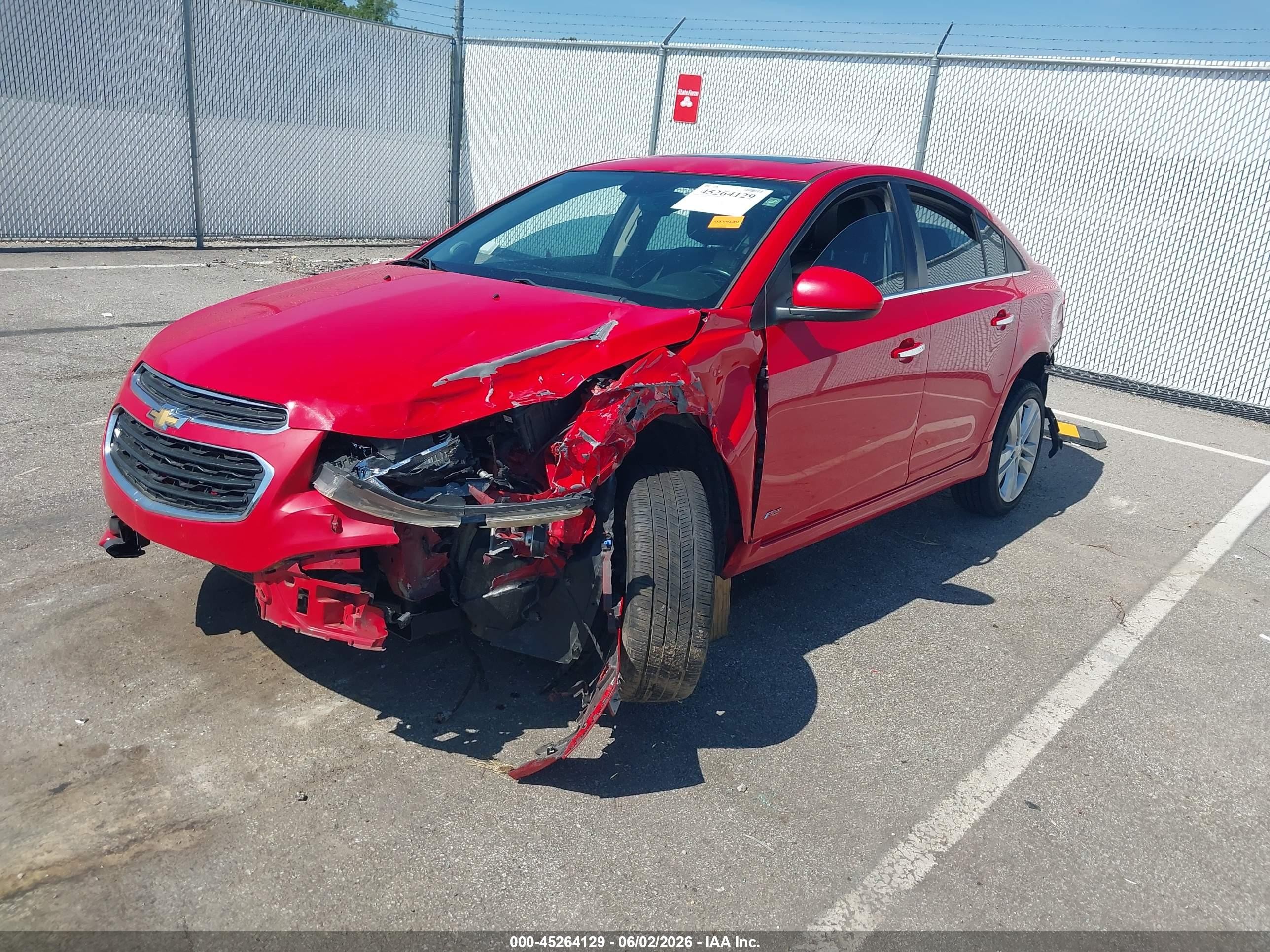 2015 Chevrolet Cruze Ltz Red vin: 1G1PG5SB3F7277031