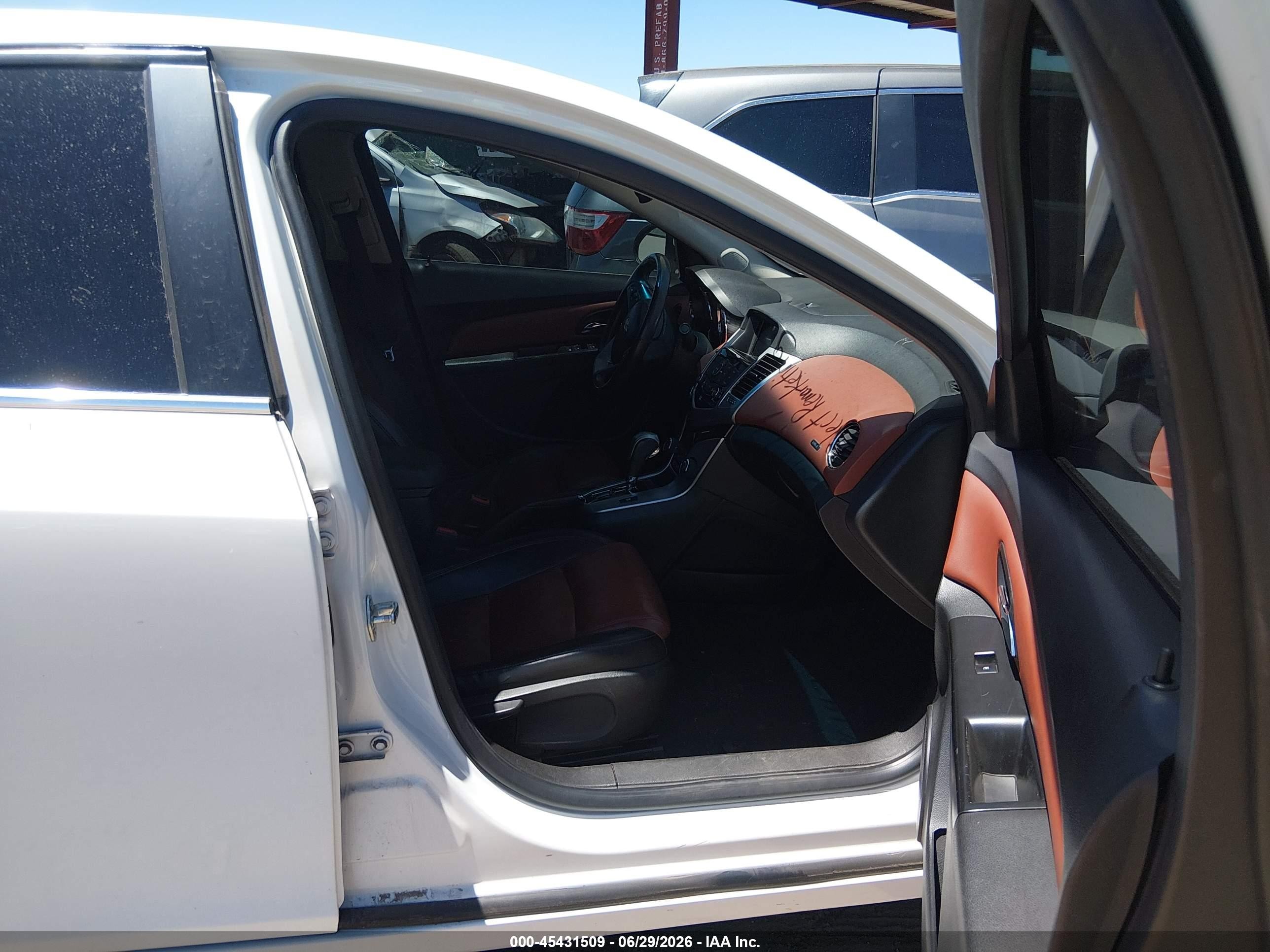 2013 Chevrolet Cruze Ltz White vin: 1G1PG5SB4D7301477