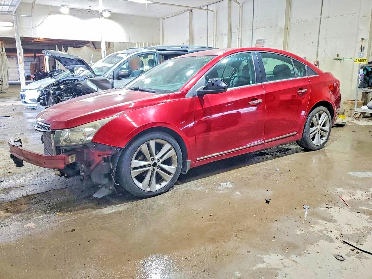 2013 Chevrolet Cruze Ltz Red vin: 1G1PG5SB4D7322426