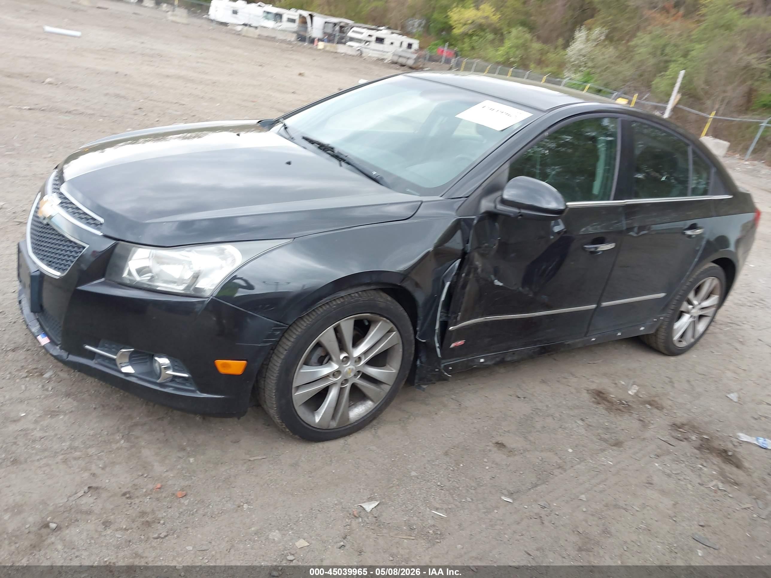 2014 Chevrolet Cruze Ltz Black vin: 1G1PG5SB4E7183366