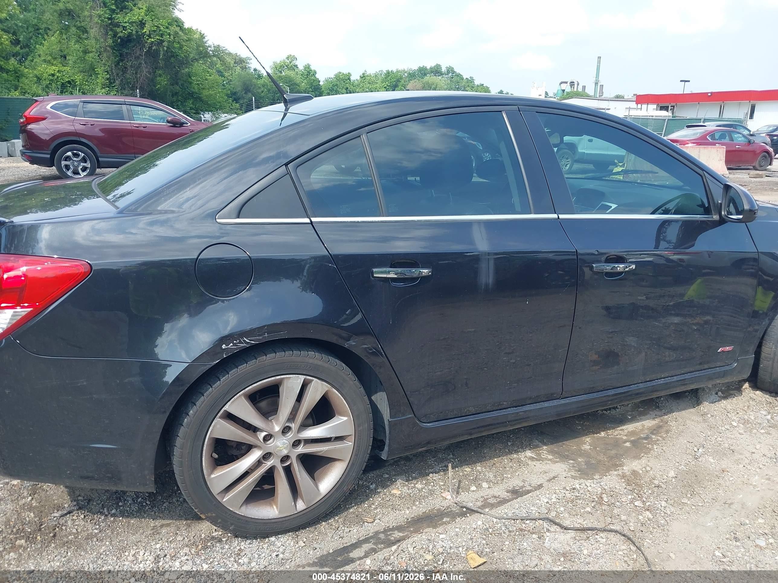 2014 Chevrolet Cruze Ltz Black vin: 1G1PG5SB4E7478922