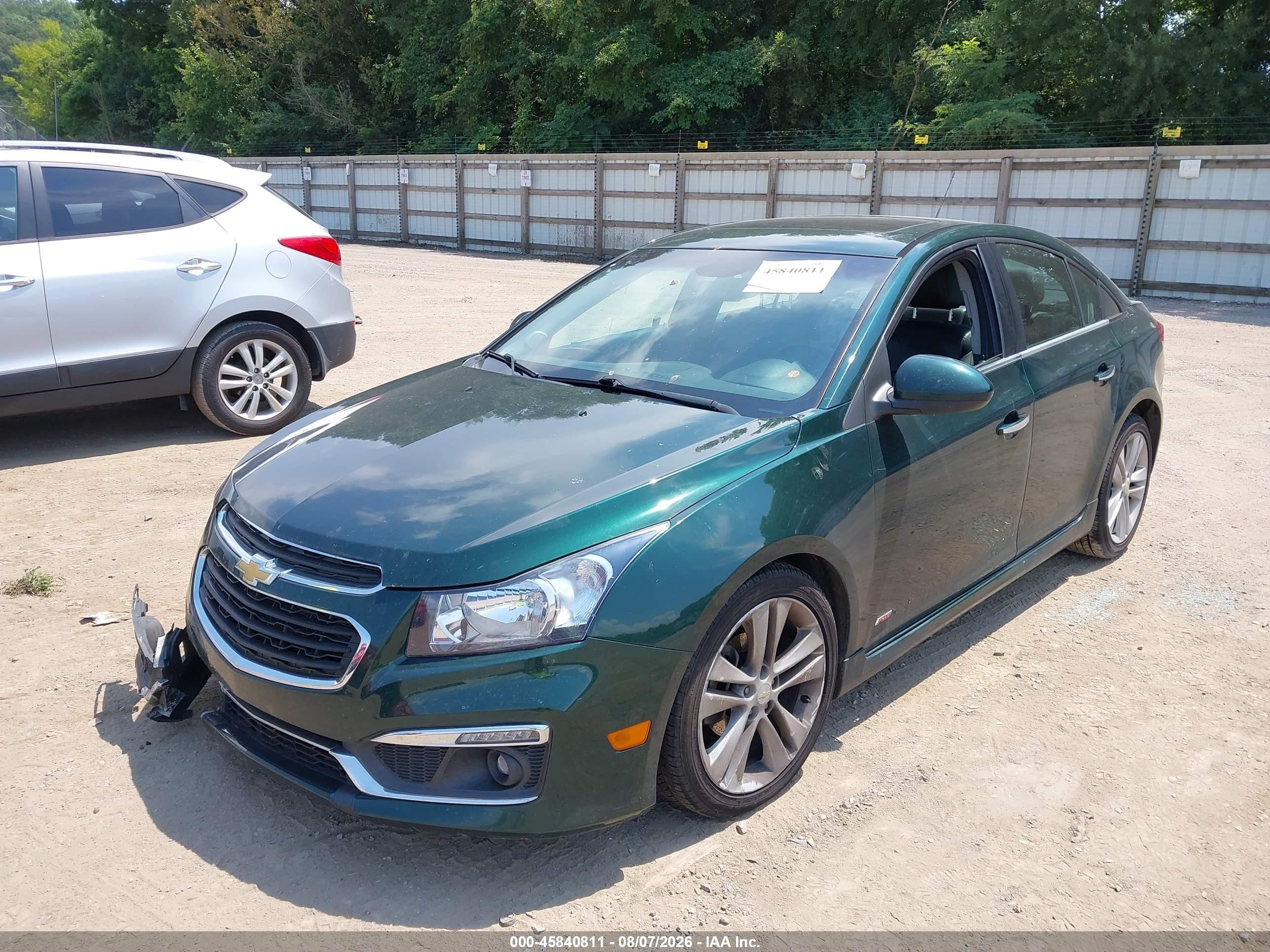 2015 Chevrolet Cruze Ltz Green vin: 1G1PG5SB4F7108927