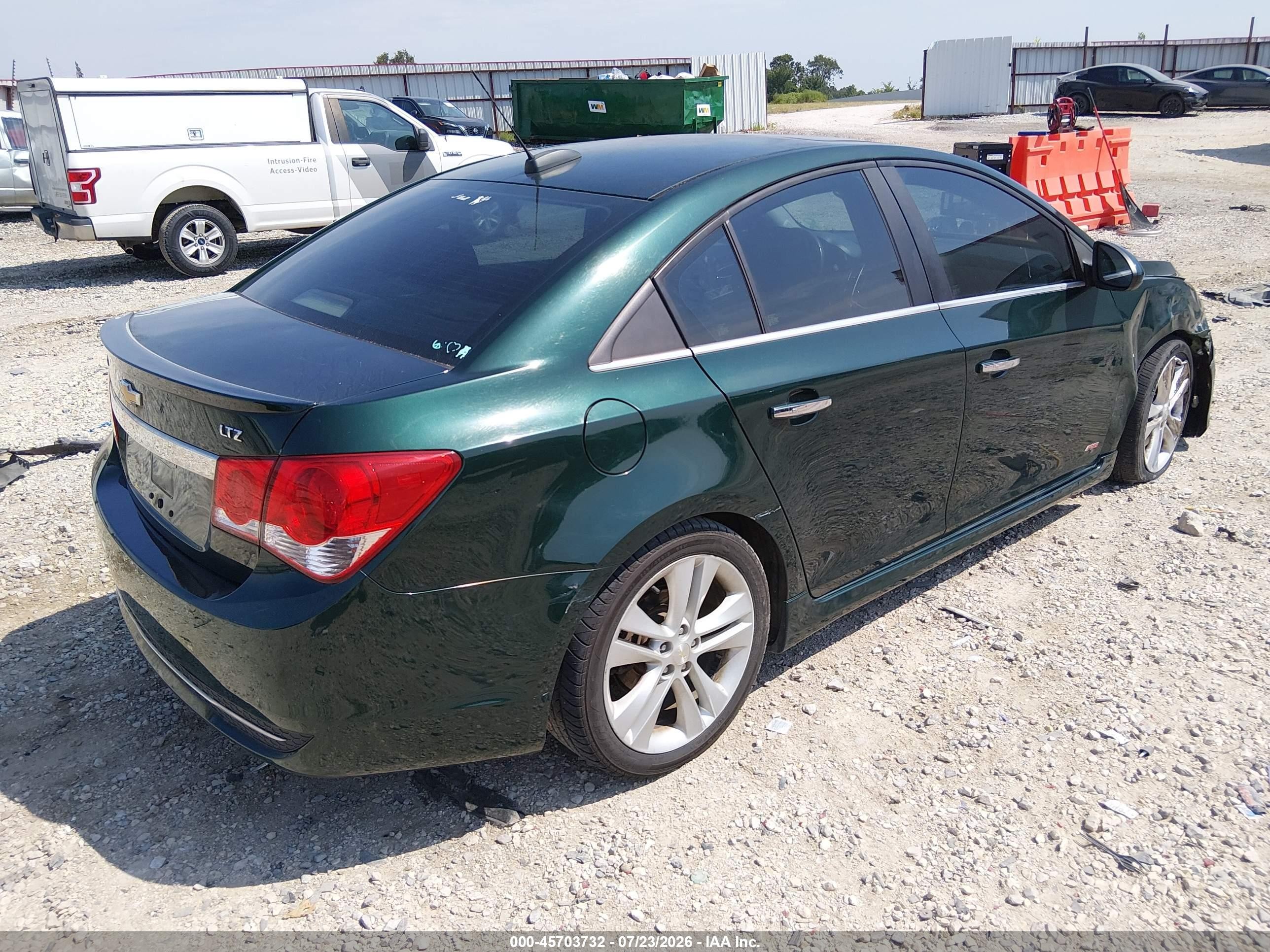 2015 Chevrolet Cruze Ltz Green vin: 1G1PG5SB4F7147811