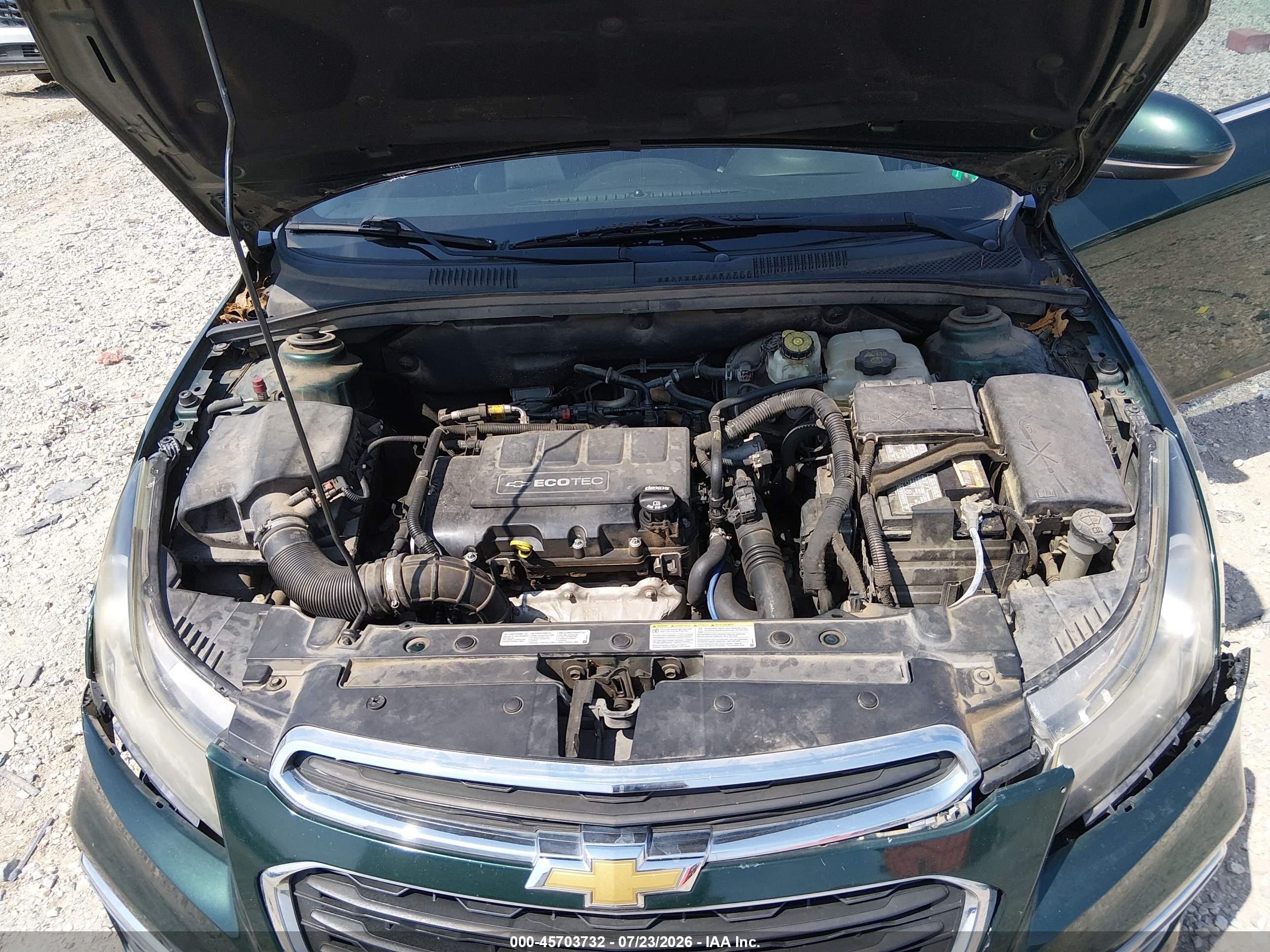 2015 Chevrolet Cruze Ltz Green vin: 1G1PG5SB4F7147811