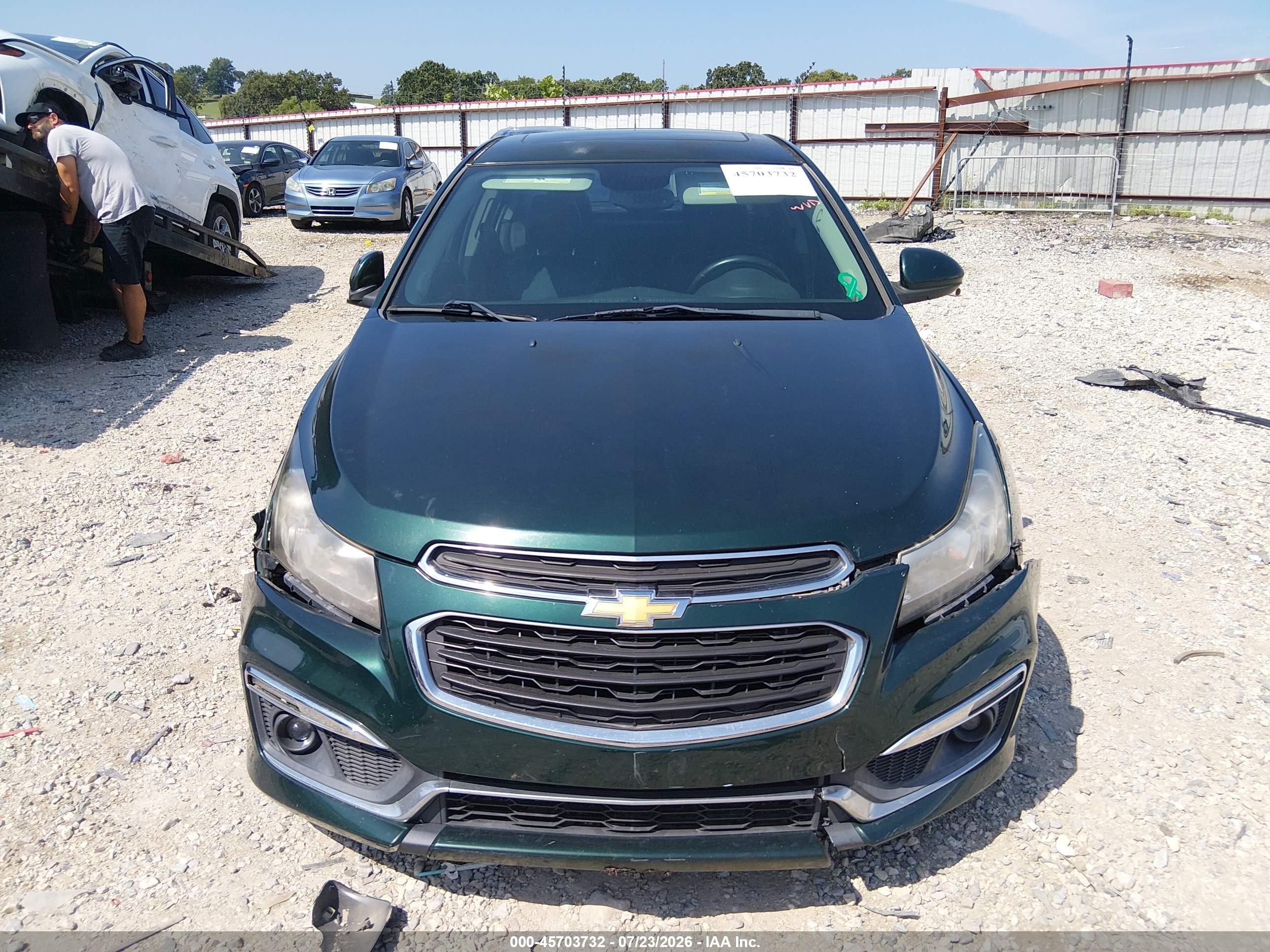2015 Chevrolet Cruze Ltz Green vin: 1G1PG5SB4F7147811
