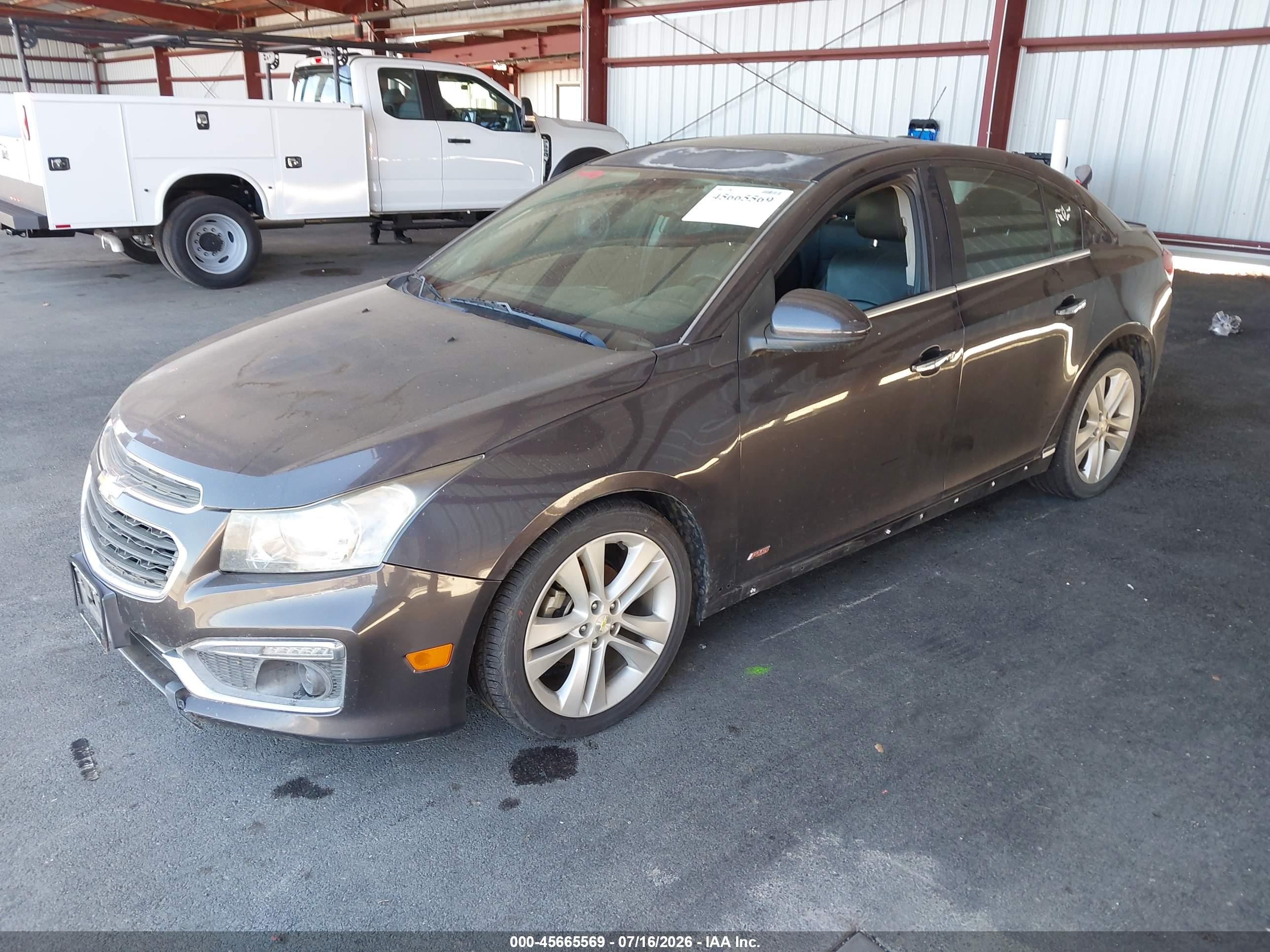 2015 Chevrolet Cruze Ltz Gray vin: 1G1PG5SB4F7227111