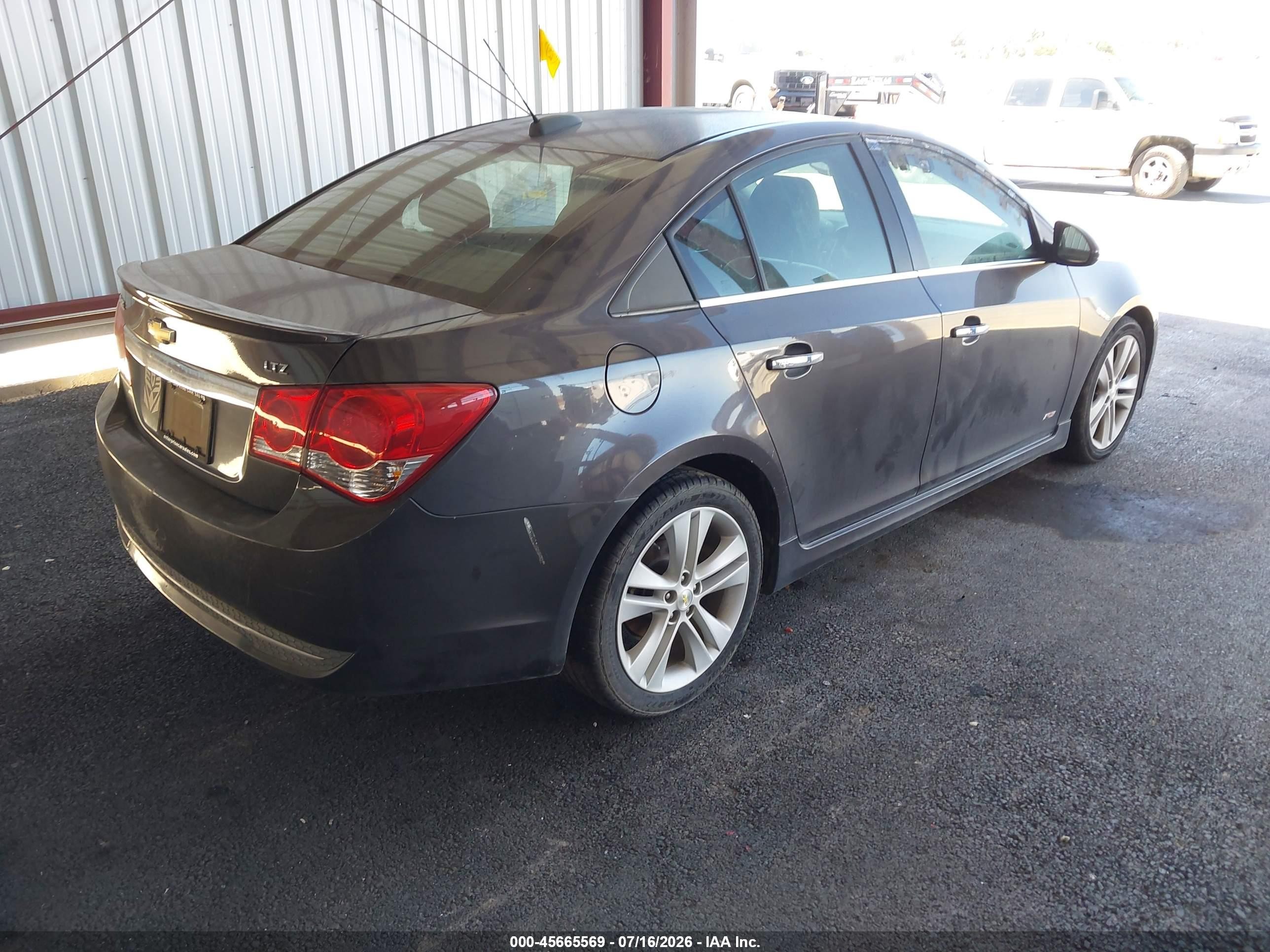 2015 Chevrolet Cruze Ltz Gray vin: 1G1PG5SB4F7227111