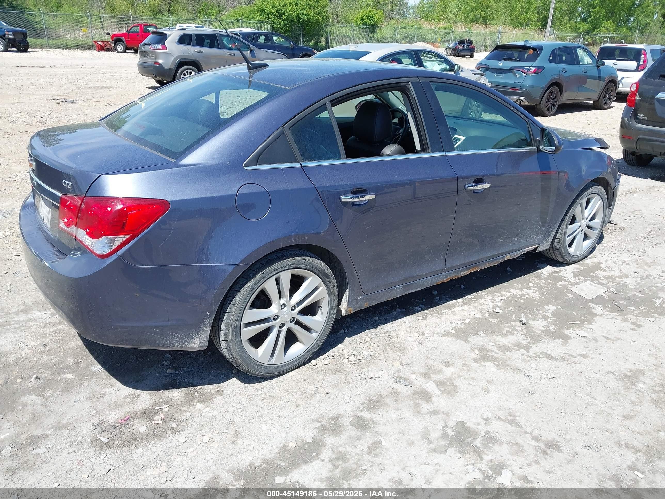 2013 Chevrolet Cruze Ltz Gray vin: 1G1PG5SB5D7159754