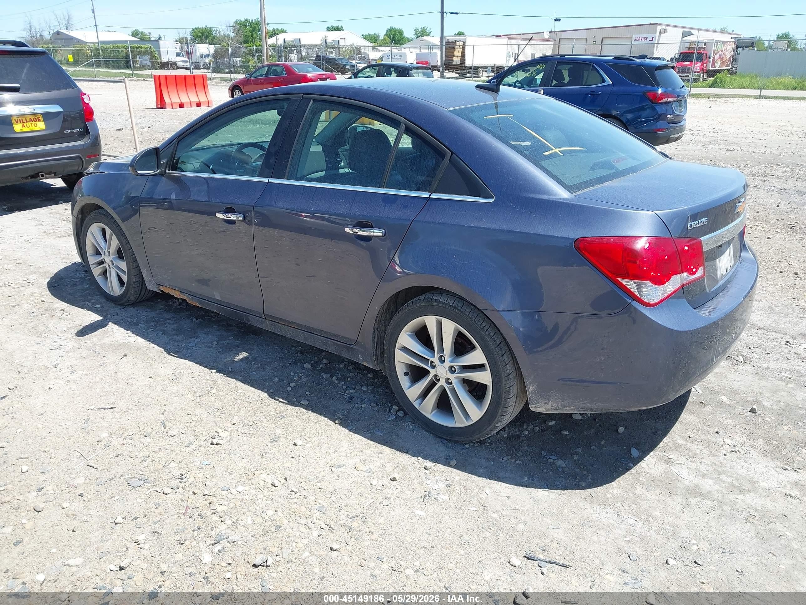 2013 Chevrolet Cruze Ltz Gray vin: 1G1PG5SB5D7159754
