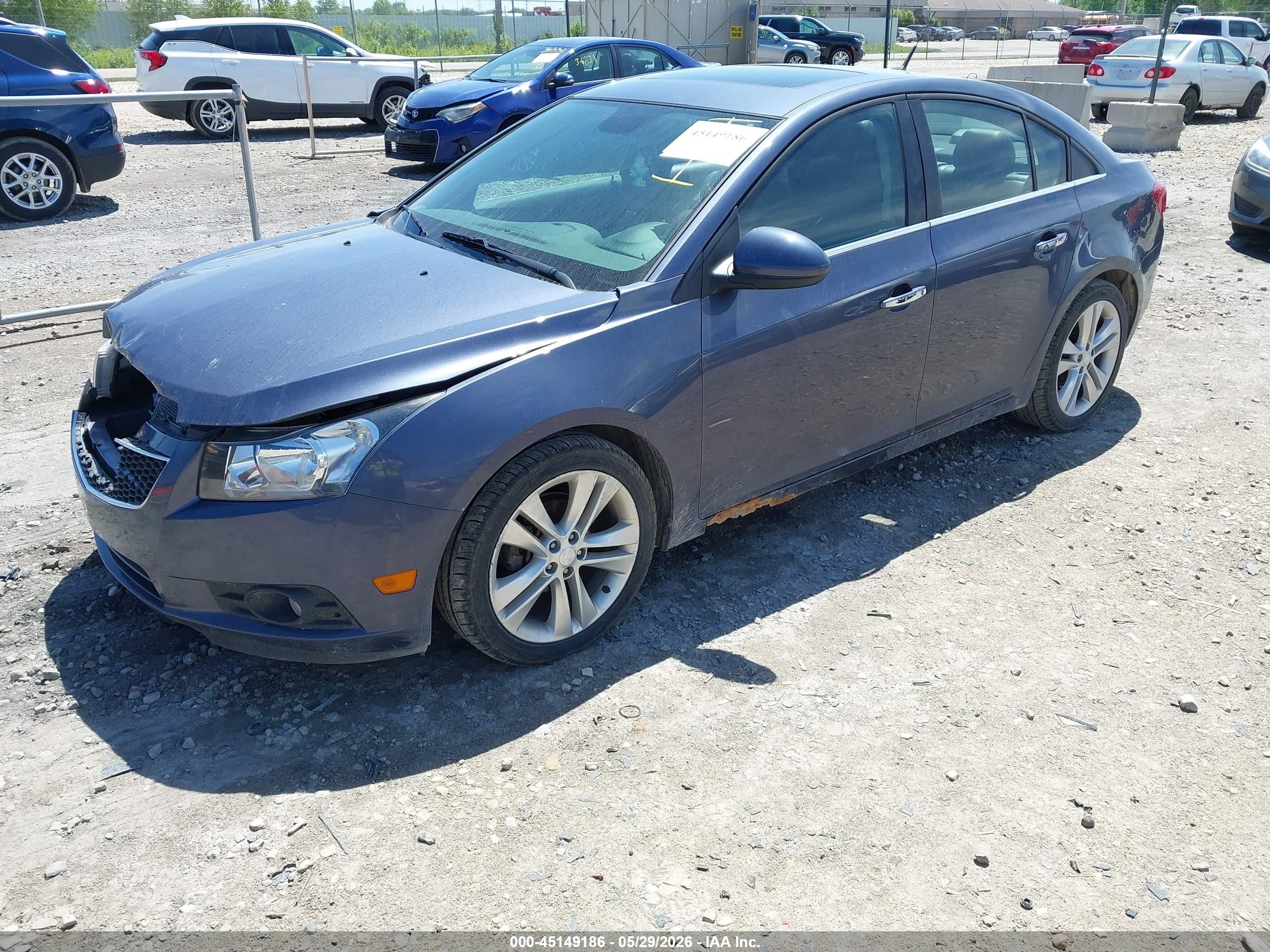 2013 Chevrolet Cruze Ltz Gray vin: 1G1PG5SB5D7159754