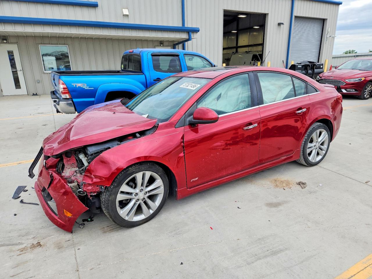 2013 Chevrolet Cruze Ltz Red vin: 1G1PG5SB5D7291347