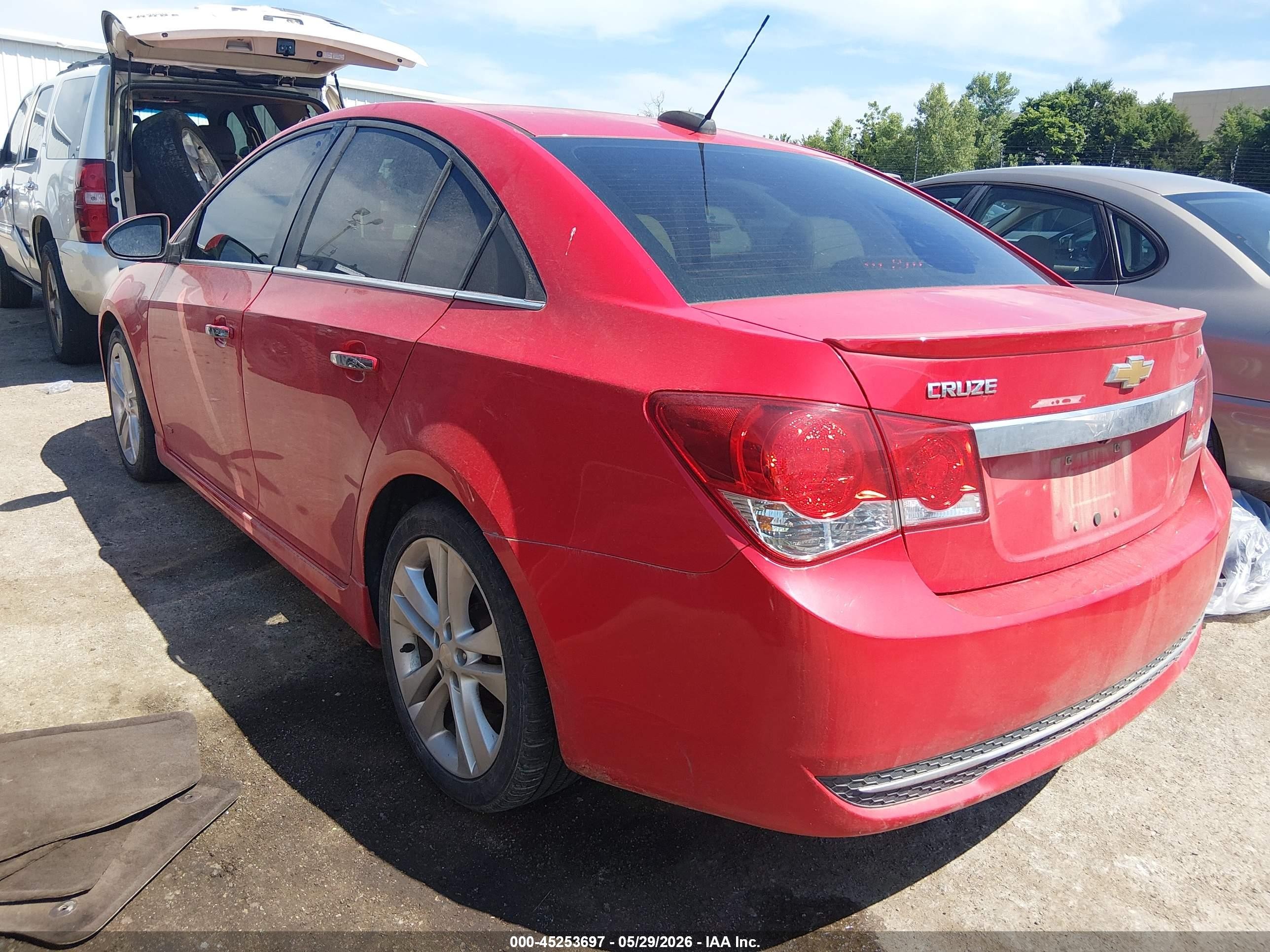 2015 Chevrolet Cruze Ltz Red vin: 1G1PG5SB5F7151320