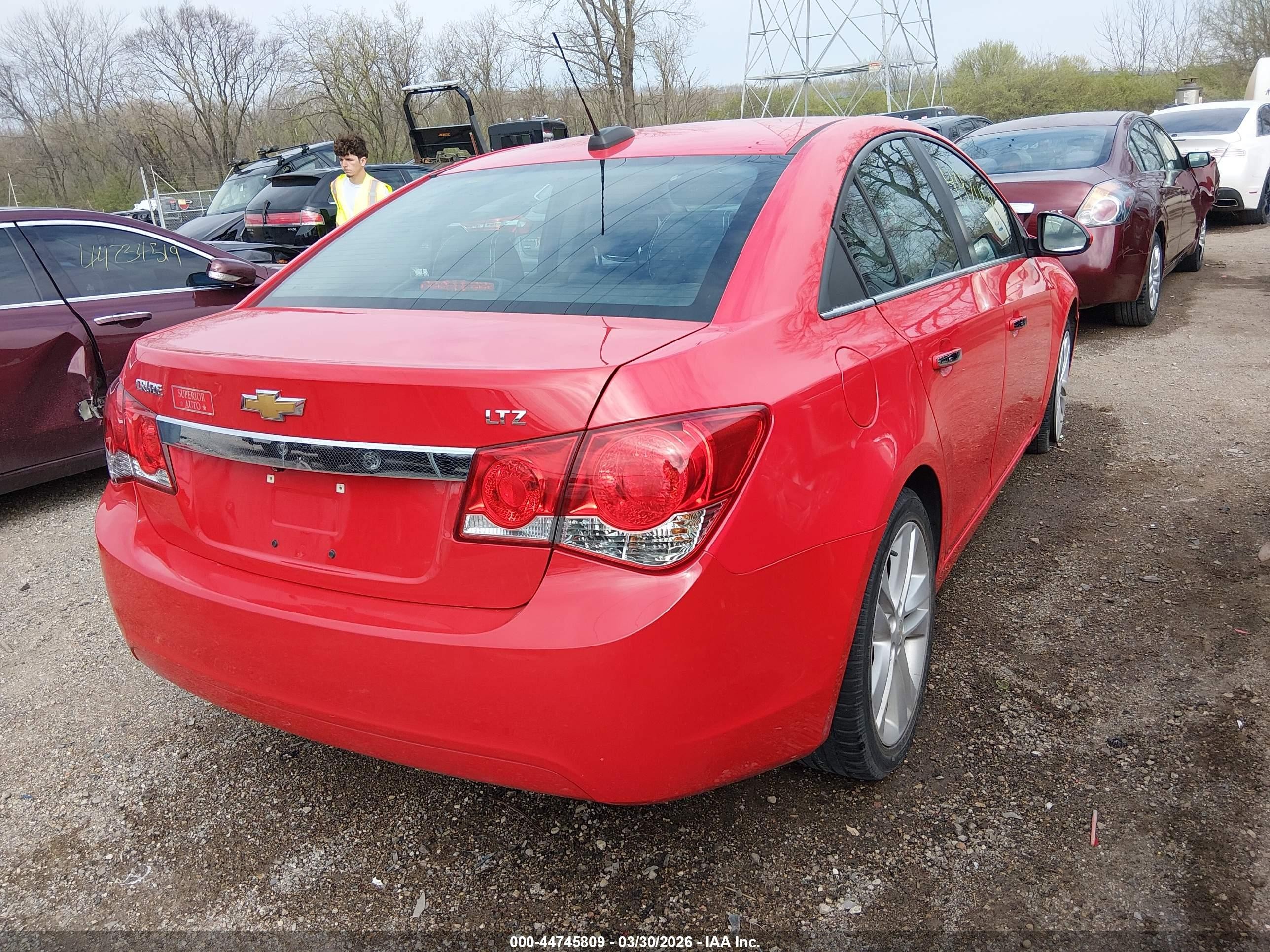 2015 Chevrolet Cruze Ltz Красный vin: 1G1PG5SB5F7167565