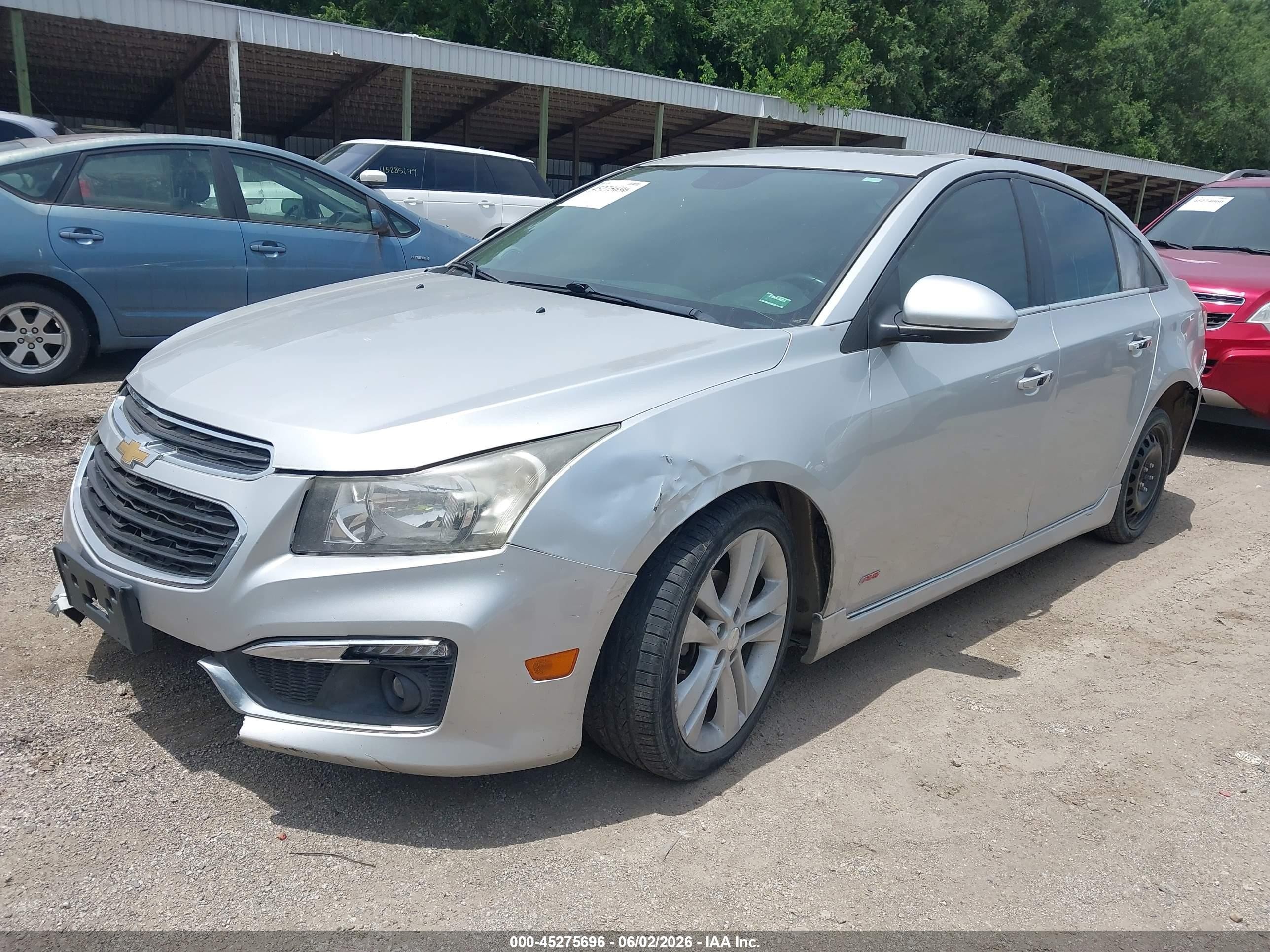 2015 Chevrolet Cruze Ltz Silver vin: 1G1PG5SB5F7186228