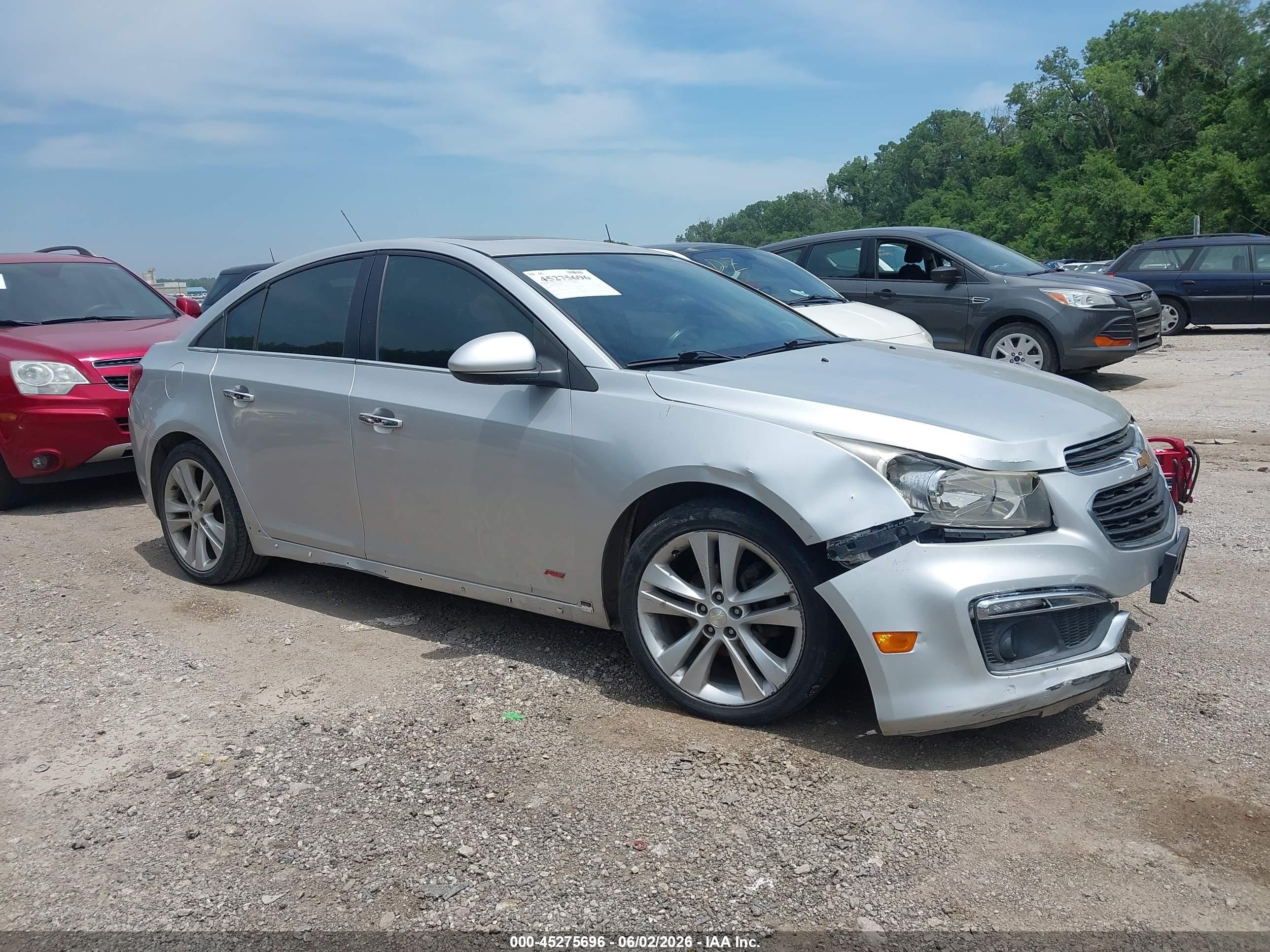 2015 Chevrolet Cruze Ltz Silver vin: 1G1PG5SB5F7186228