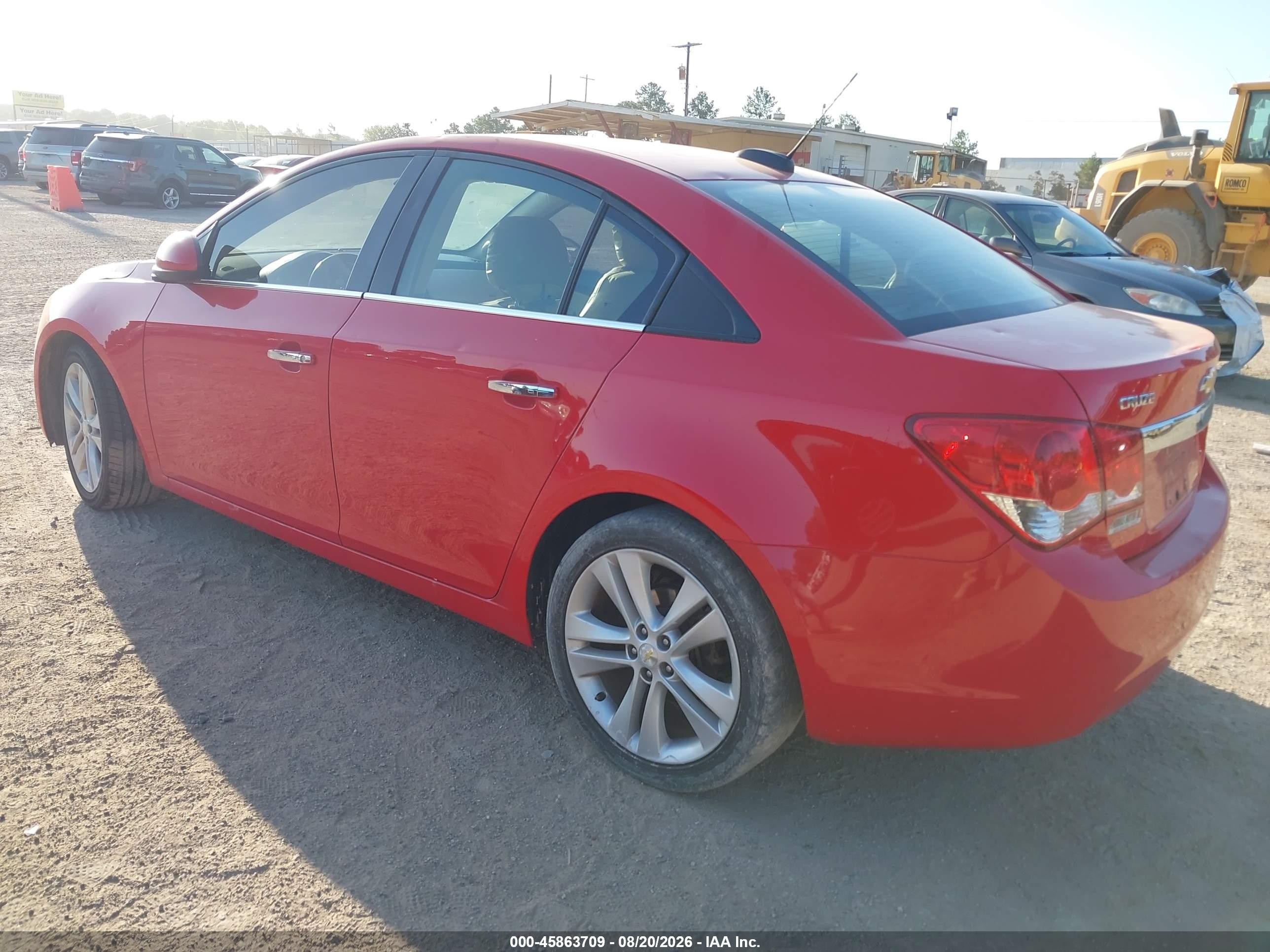 2015 Chevrolet Cruze Ltz Red vin: 1G1PG5SB5F7216537