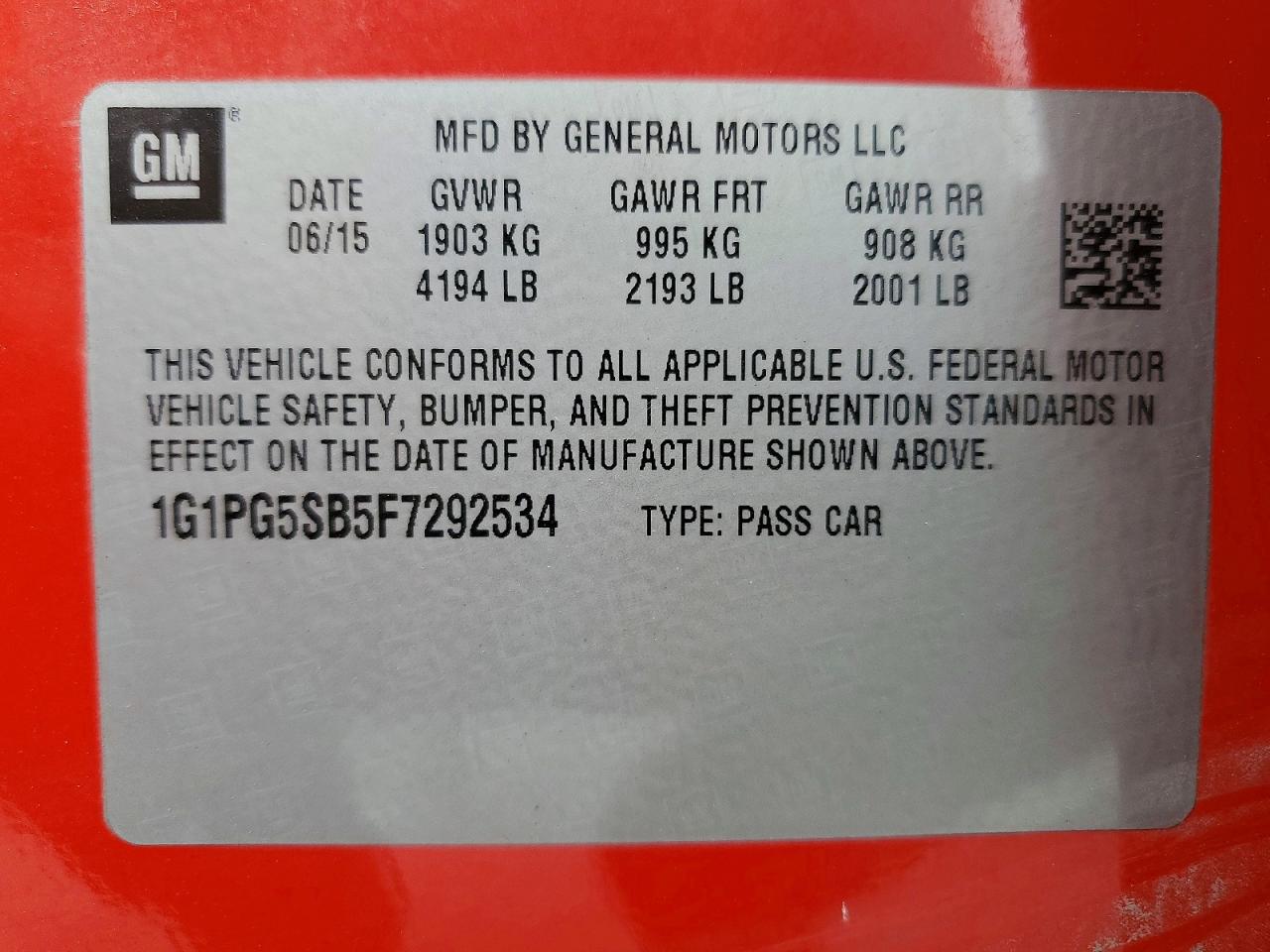 2015 Chevrolet Cruze Ltz Красный vin: 1G1PG5SB5F7292534