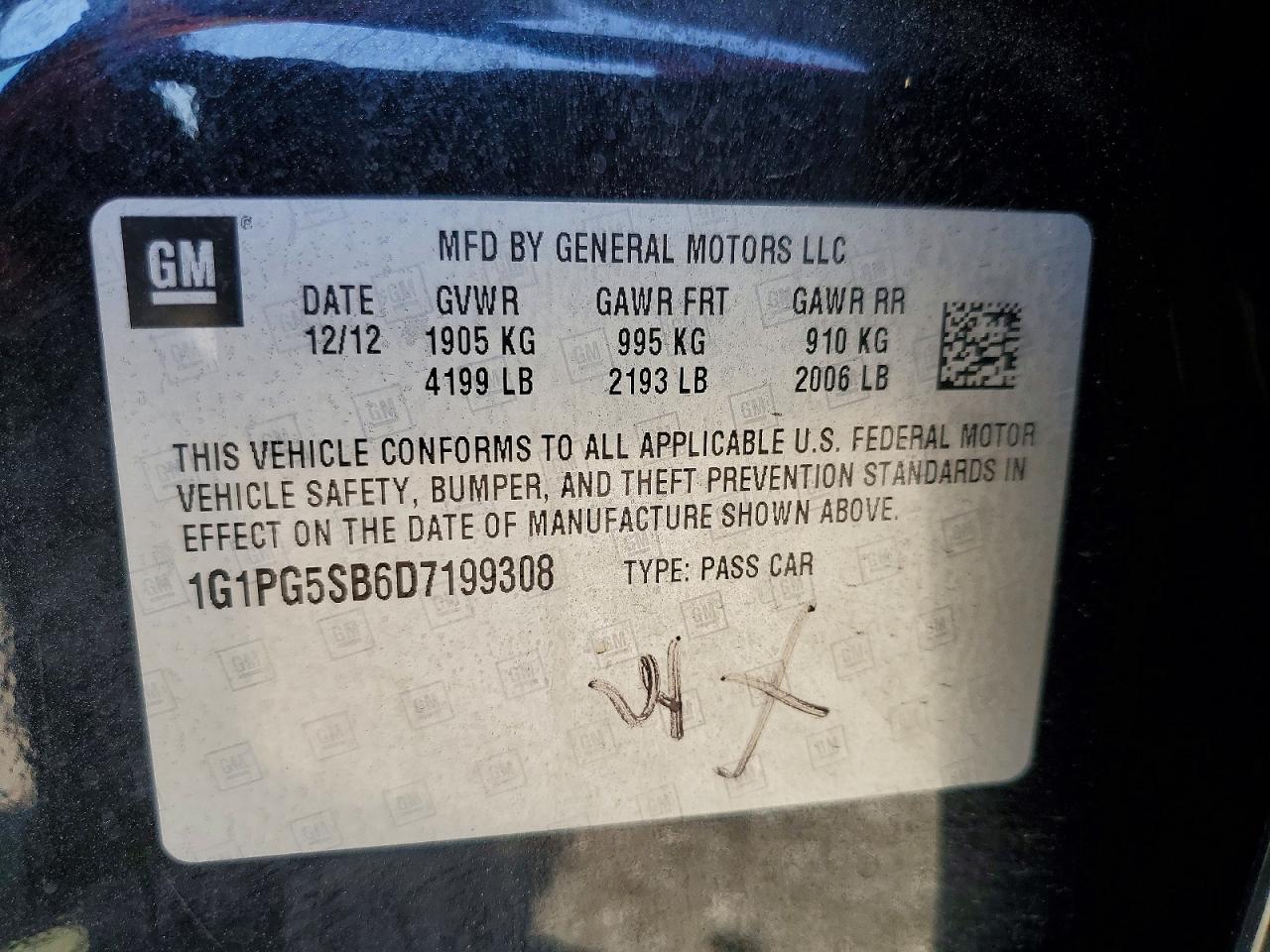 2013 Chevrolet Cruze Ltz Black vin: 1G1PG5SB6D7199308
