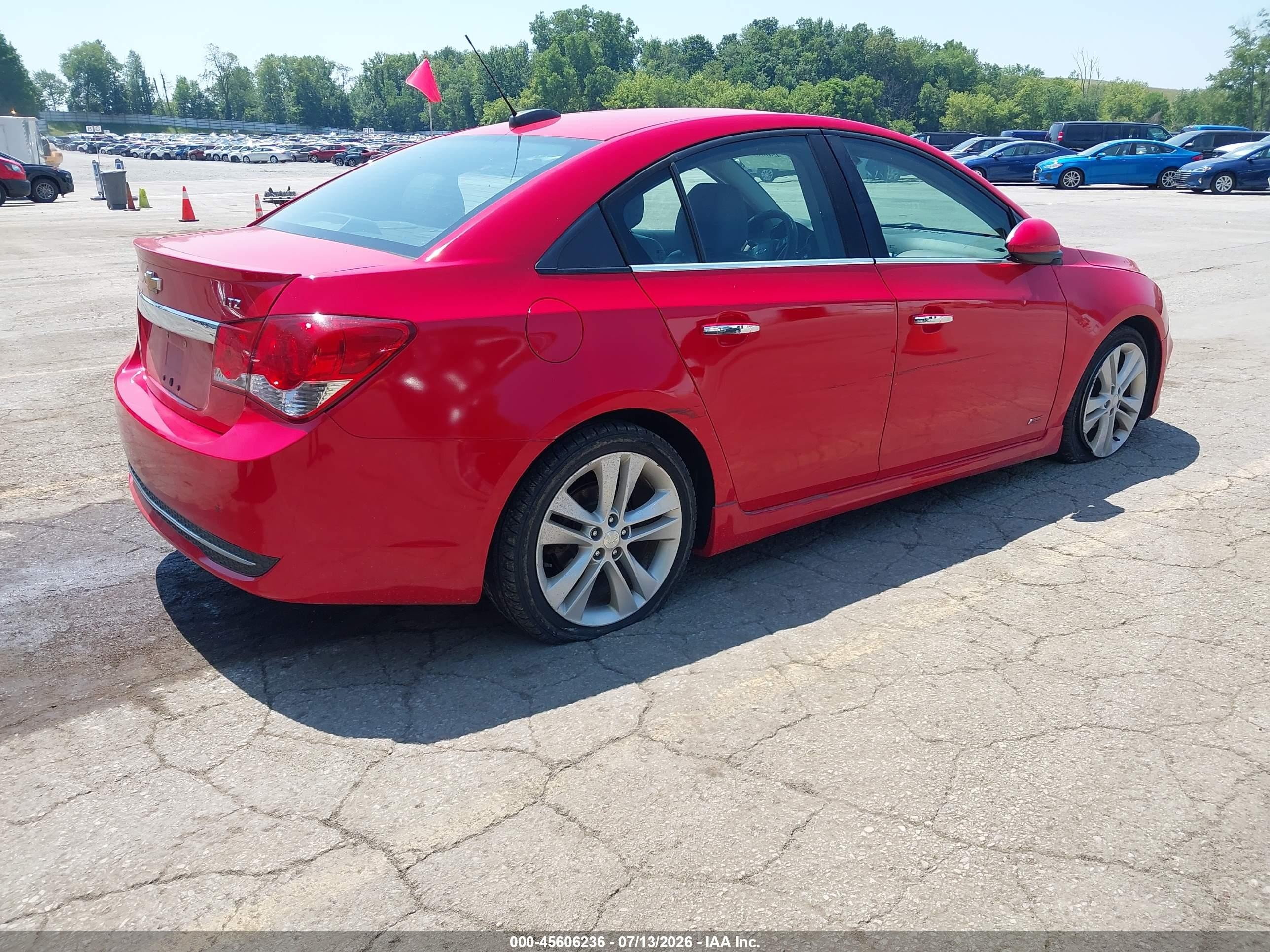 2015 Chevrolet Cruze Ltz Red vin: 1G1PG5SB6F7143419