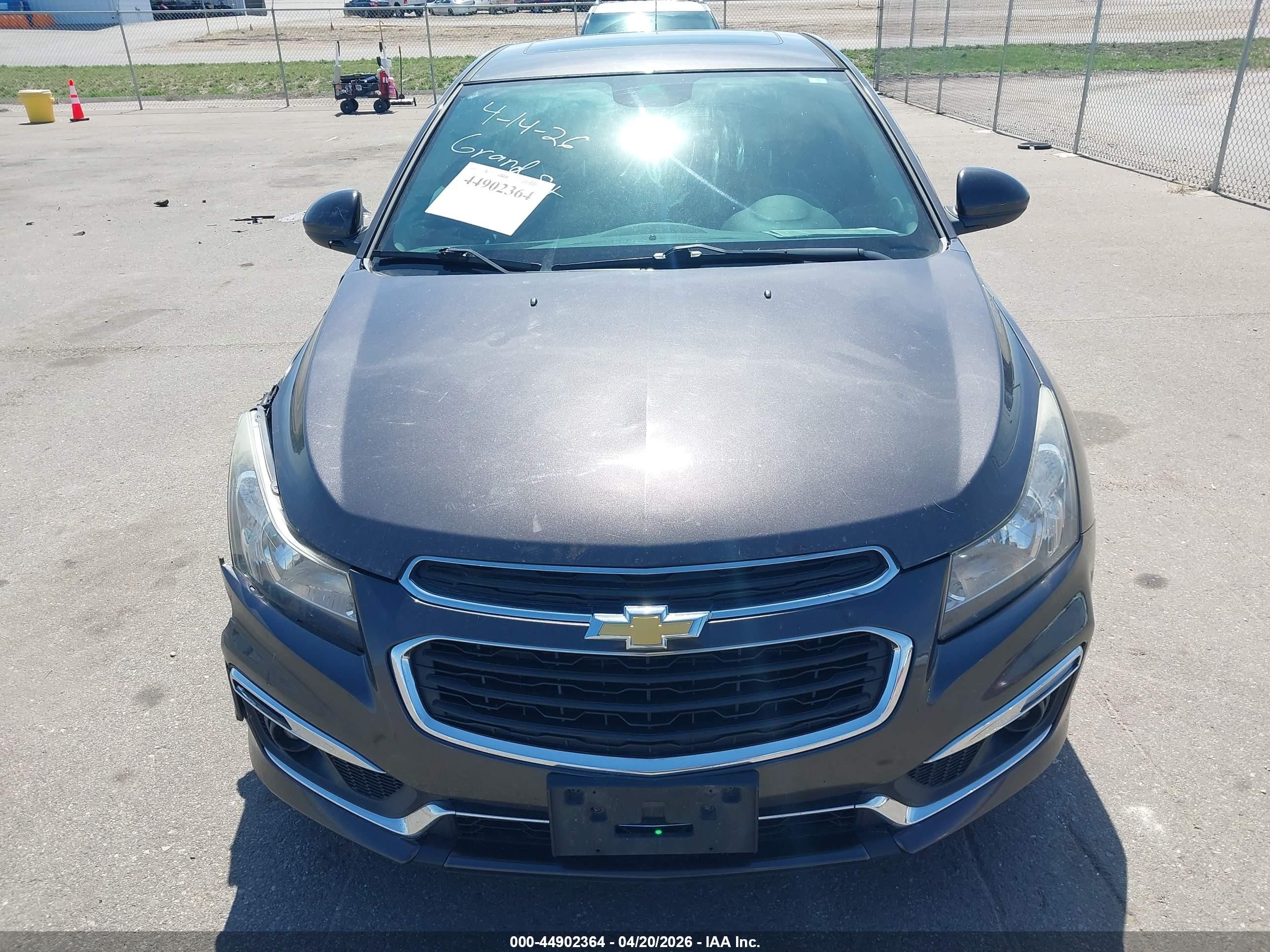 2015 Chevrolet Cruze Ltz Gray vin: 1G1PG5SB6F7224209