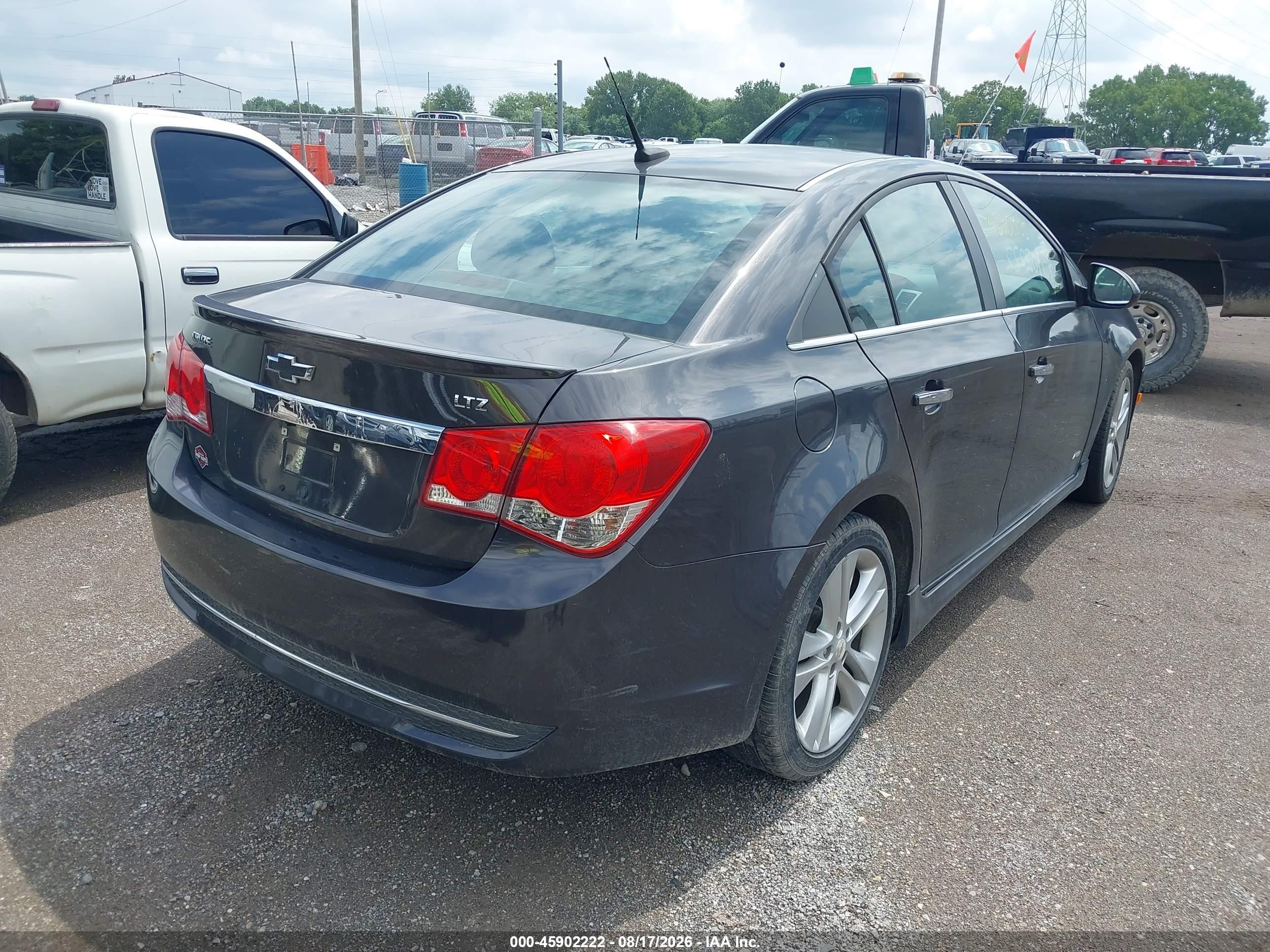 2014 Chevrolet Cruze Ltz Gray vin: 1G1PG5SB7E7300650