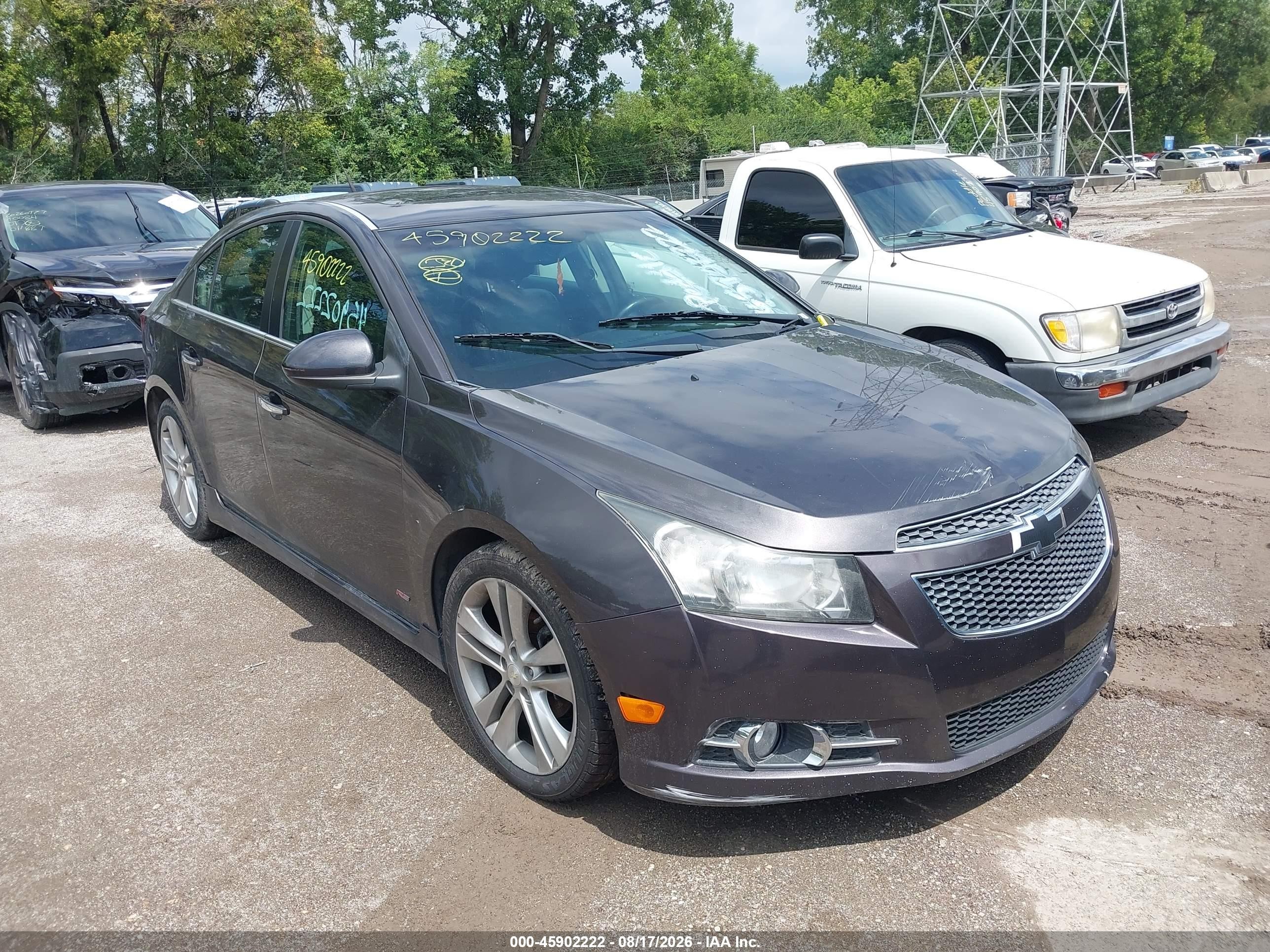 2014 Chevrolet Cruze Ltz Gray vin: 1G1PG5SB7E7300650