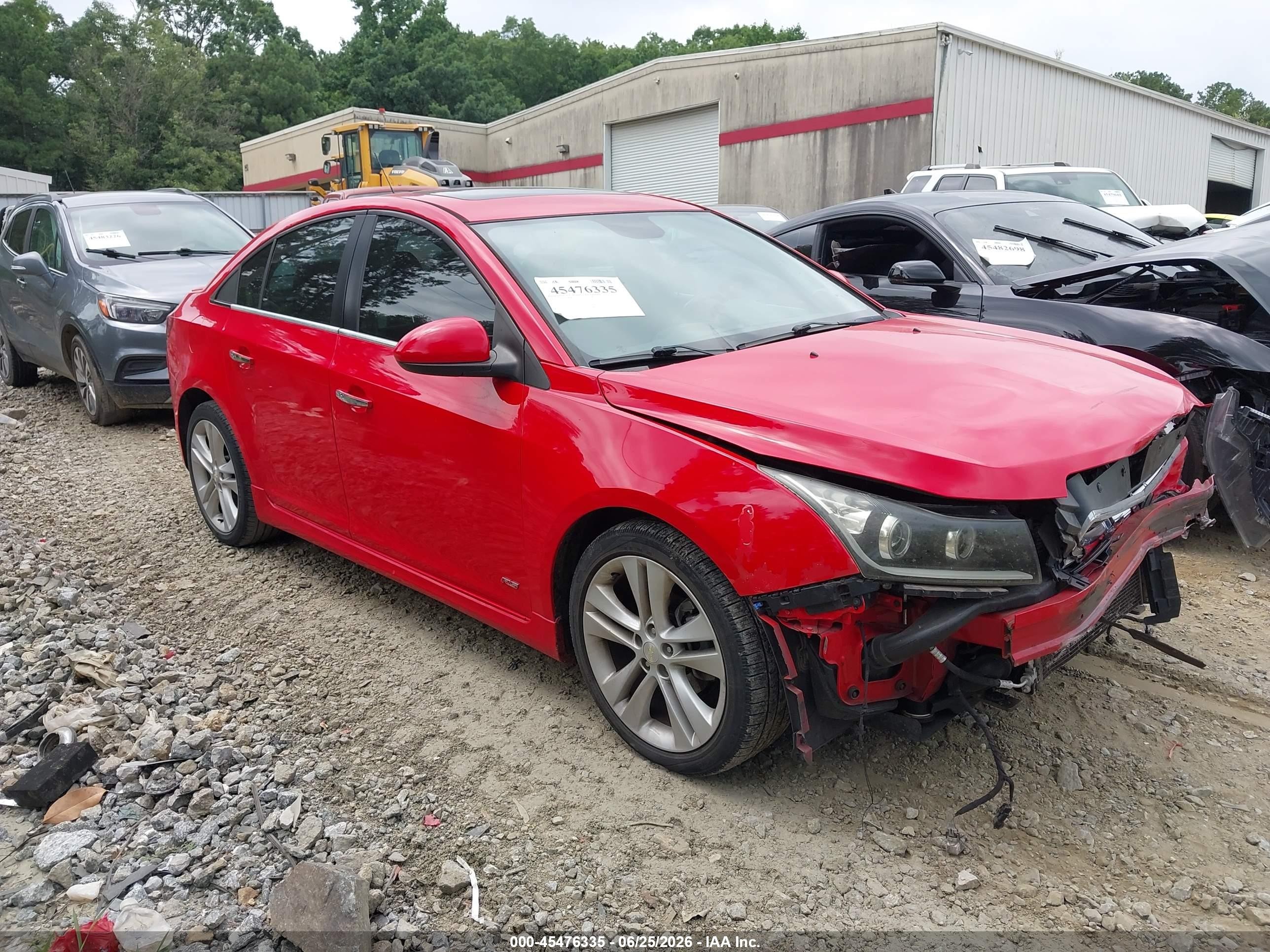 2015 Chevrolet Cruze Ltz Red vin: 1G1PG5SB7F7119694