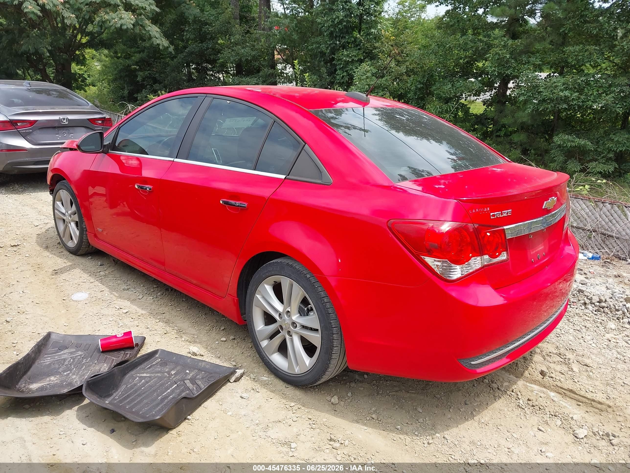 2015 Chevrolet Cruze Ltz Red vin: 1G1PG5SB7F7119694