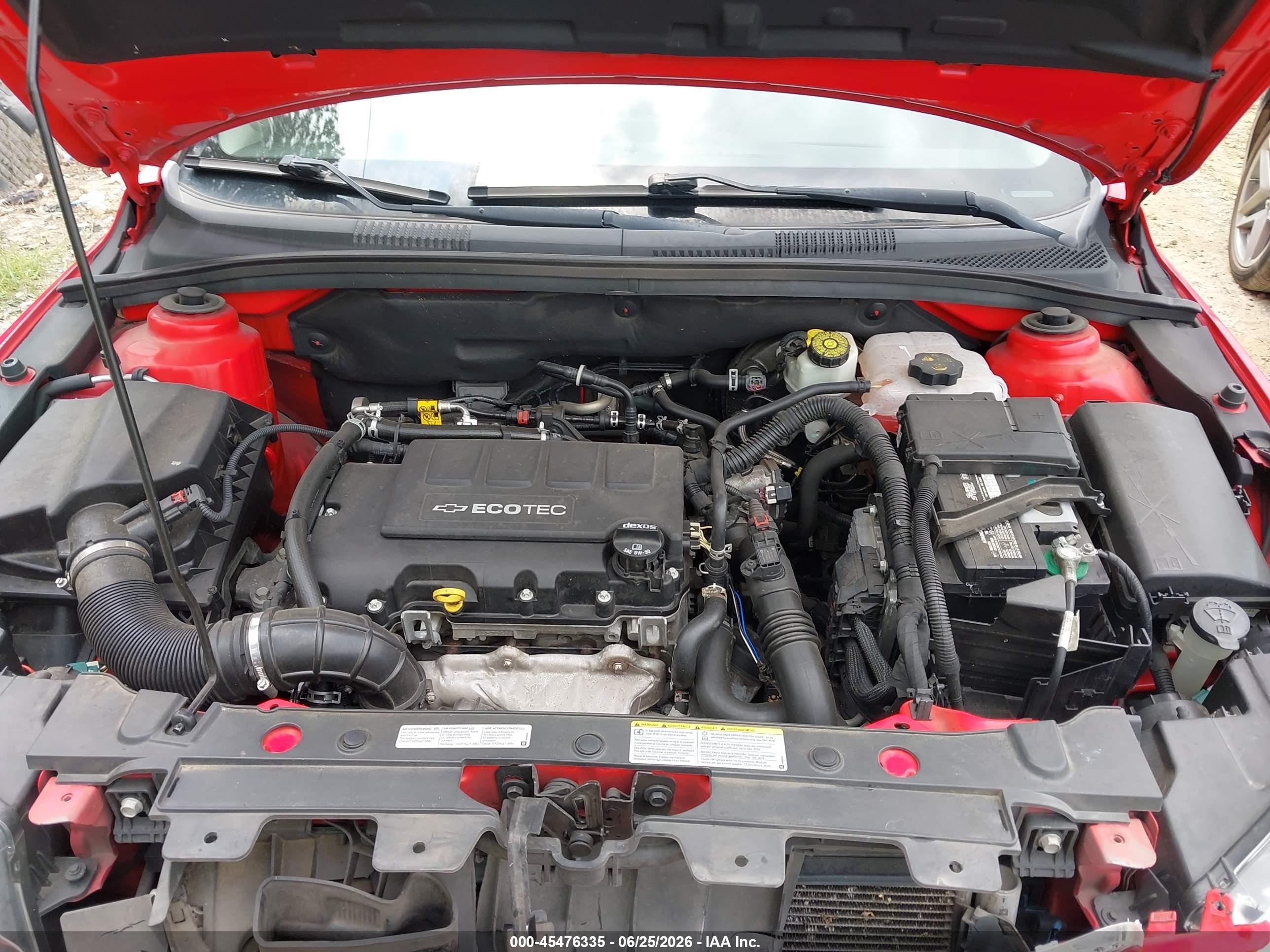 2015 Chevrolet Cruze Ltz Red vin: 1G1PG5SB7F7119694