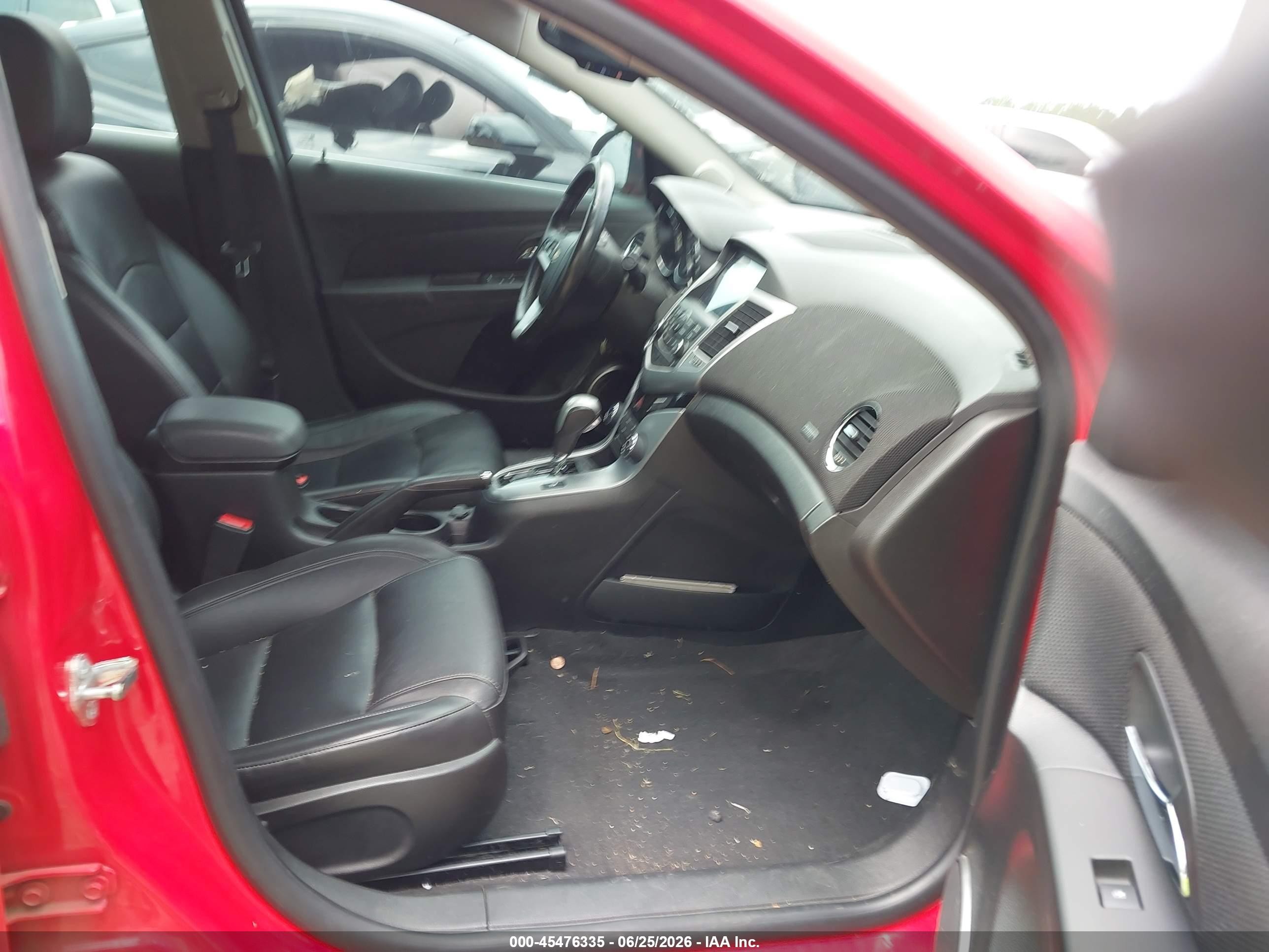 2015 Chevrolet Cruze Ltz Red vin: 1G1PG5SB7F7119694