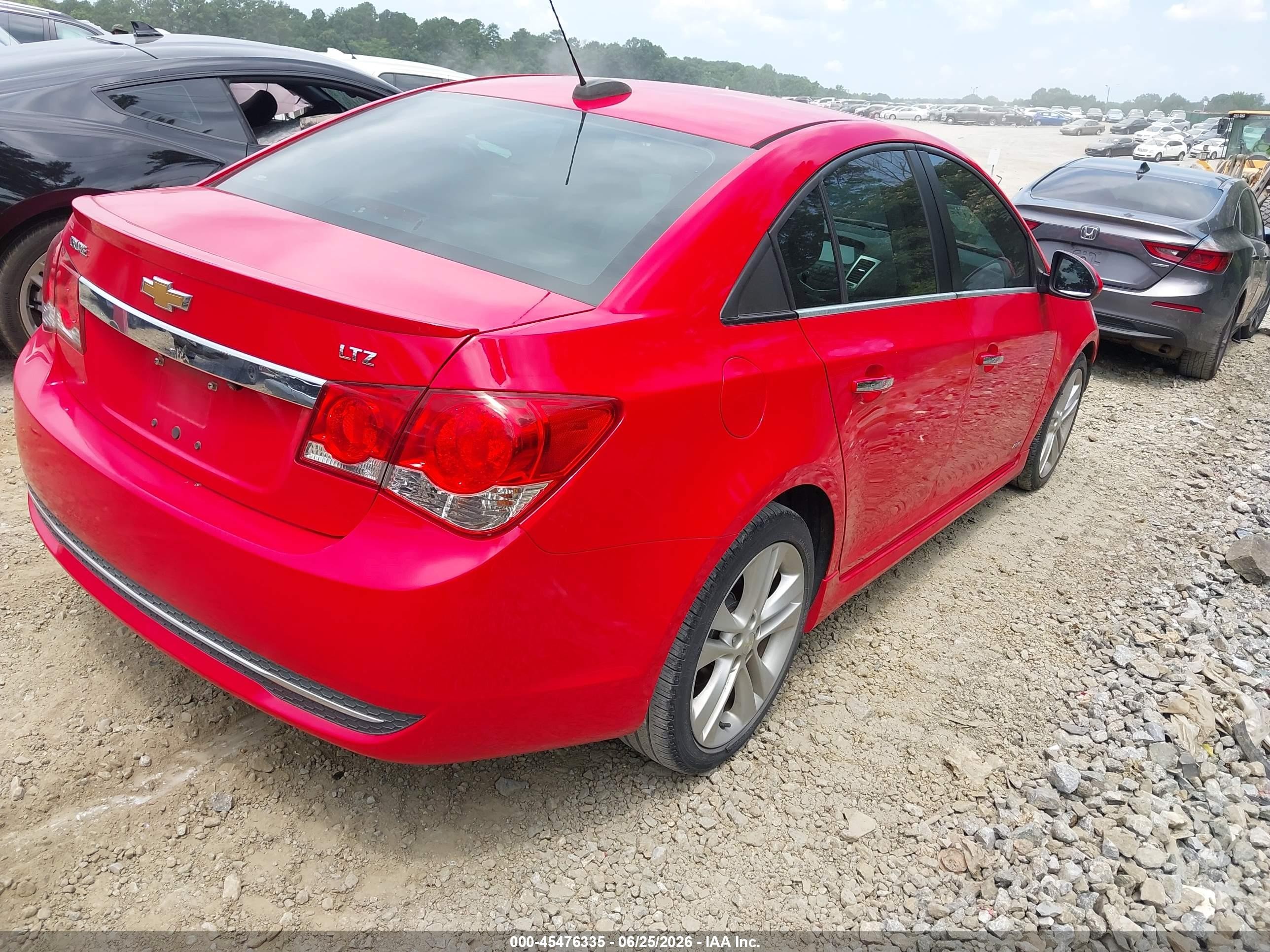 2015 Chevrolet Cruze Ltz Red vin: 1G1PG5SB7F7119694