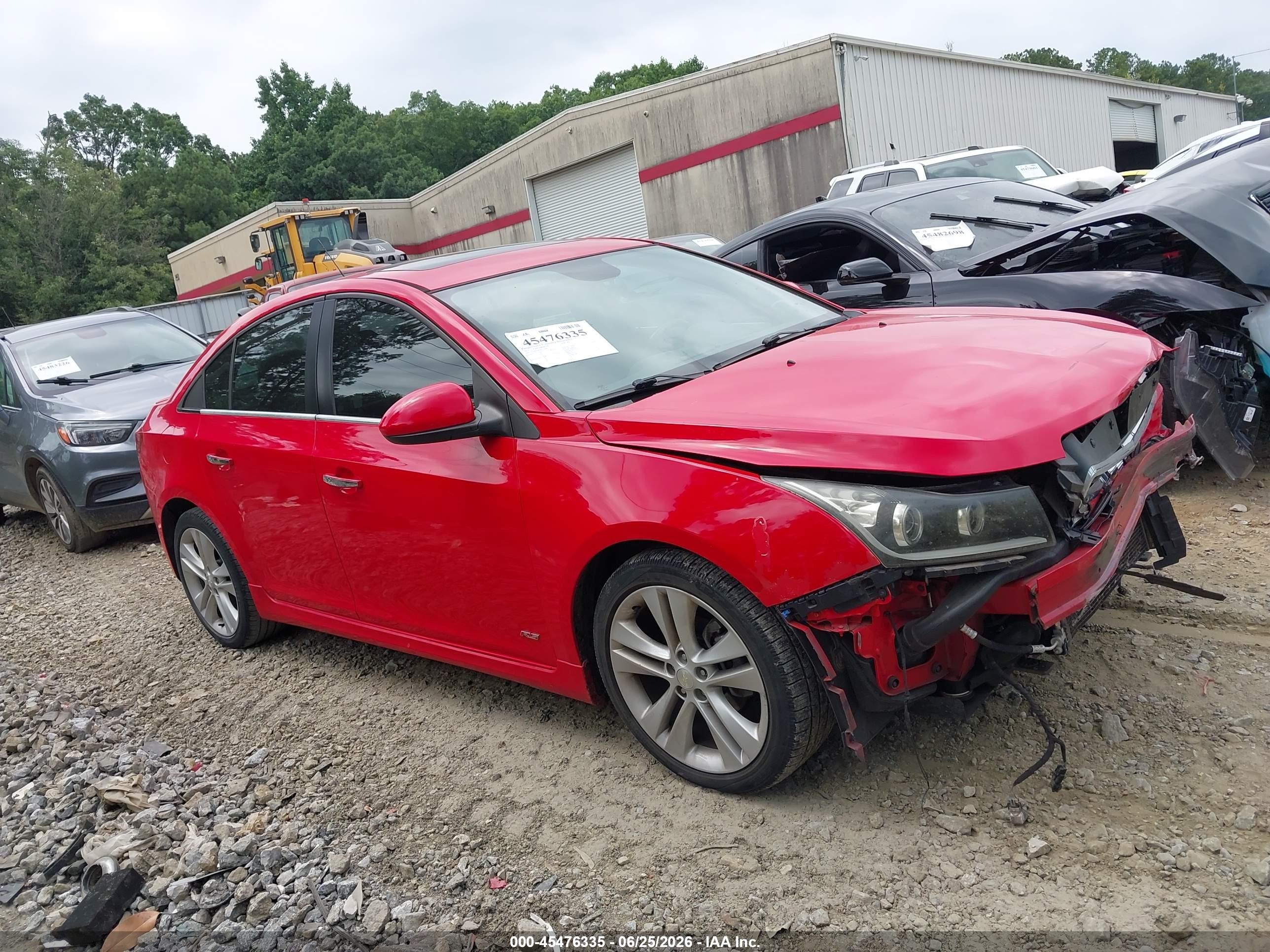 2015 Chevrolet Cruze Ltz Red vin: 1G1PG5SB7F7119694