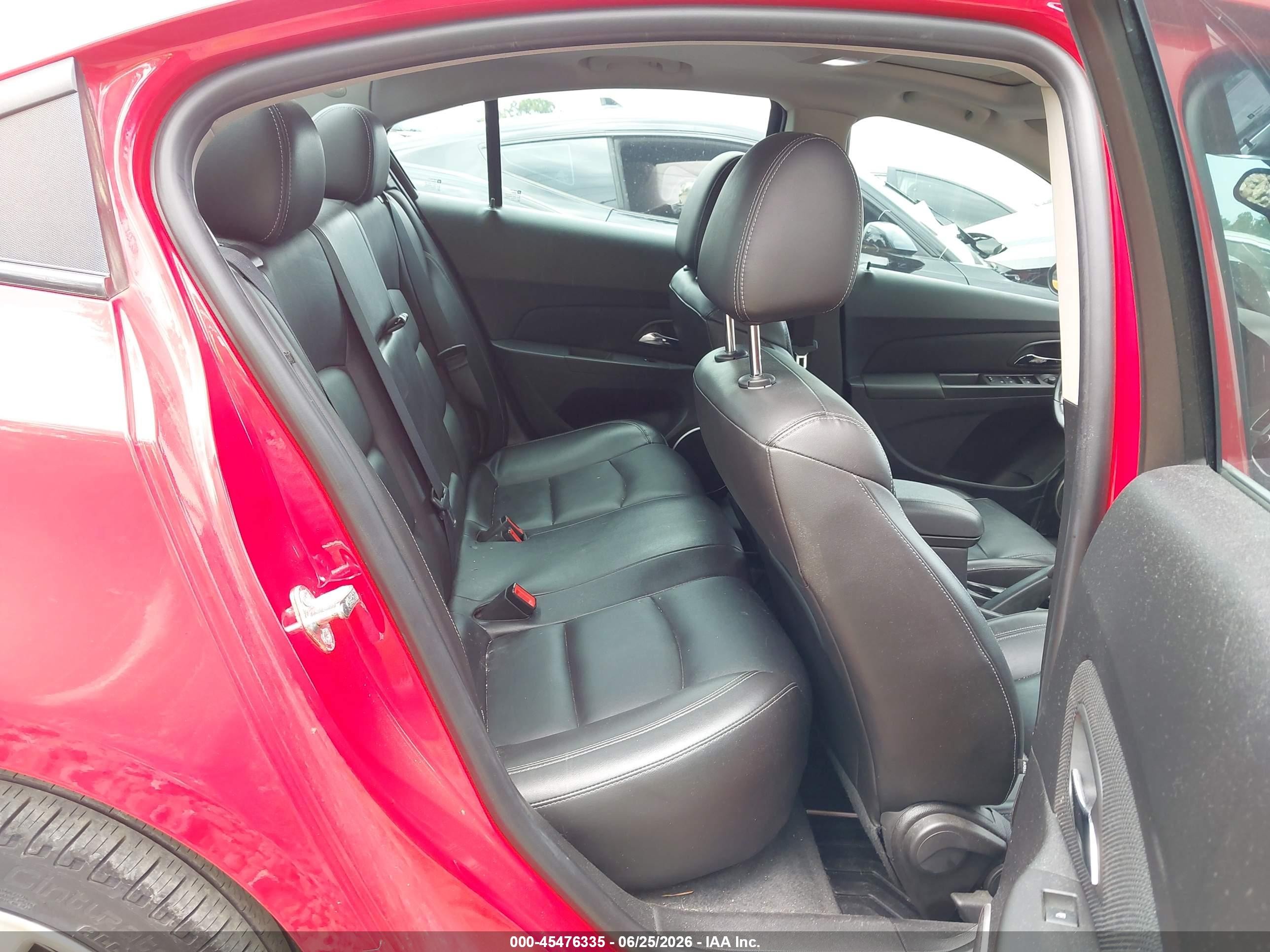 2015 Chevrolet Cruze Ltz Red vin: 1G1PG5SB7F7119694