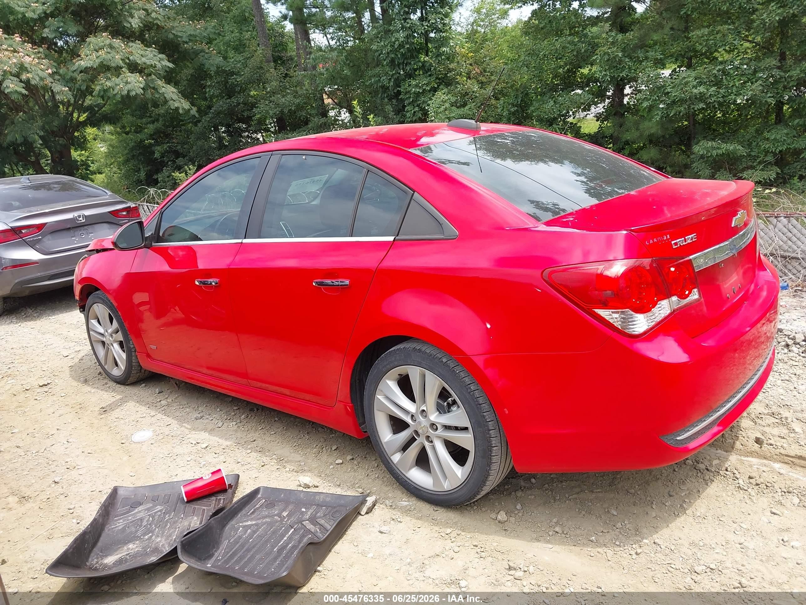 2015 Chevrolet Cruze Ltz Red vin: 1G1PG5SB7F7119694