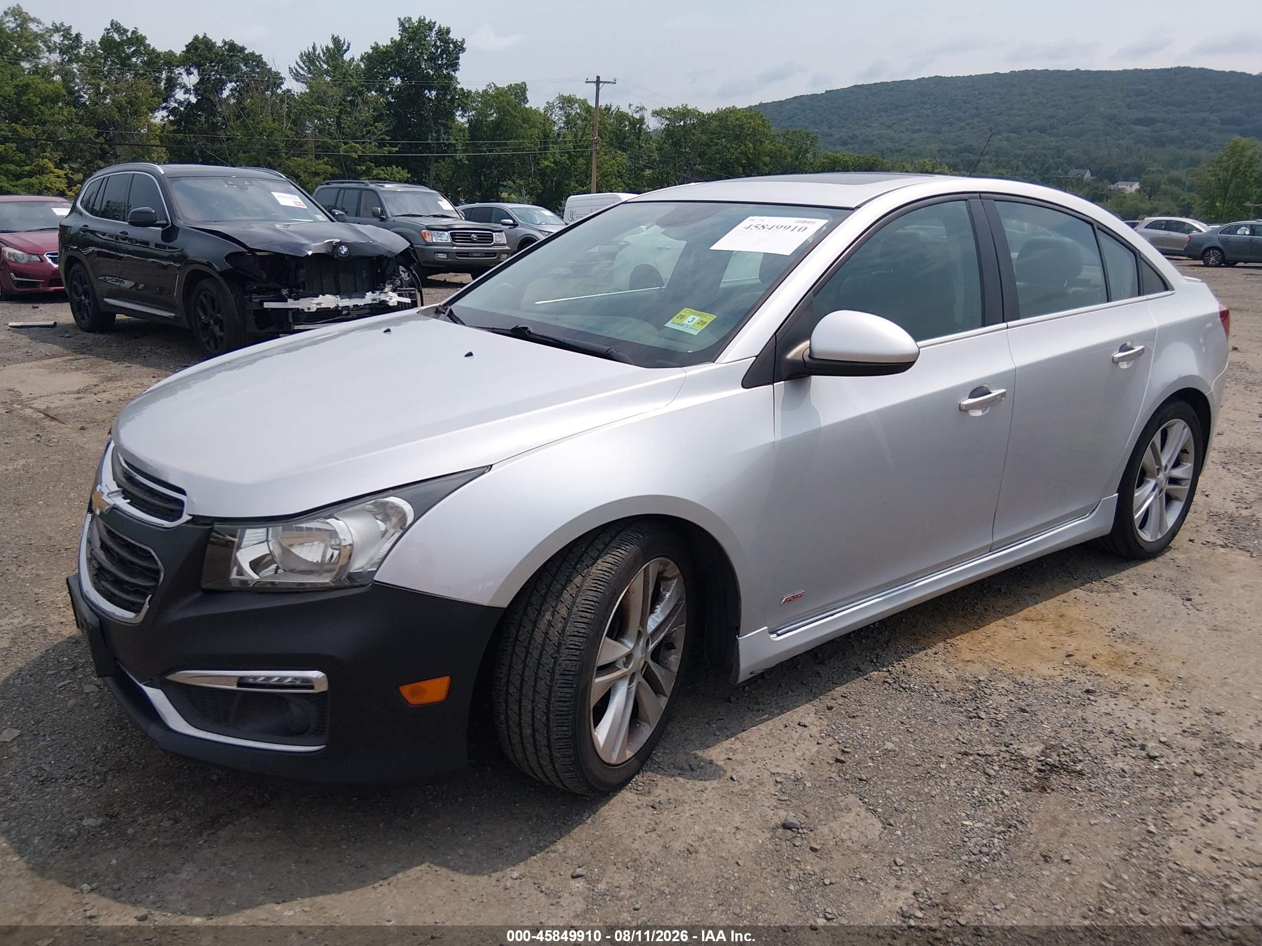 2015 Chevrolet Cruze Ltz Silver vin: 1G1PG5SB7F7206110