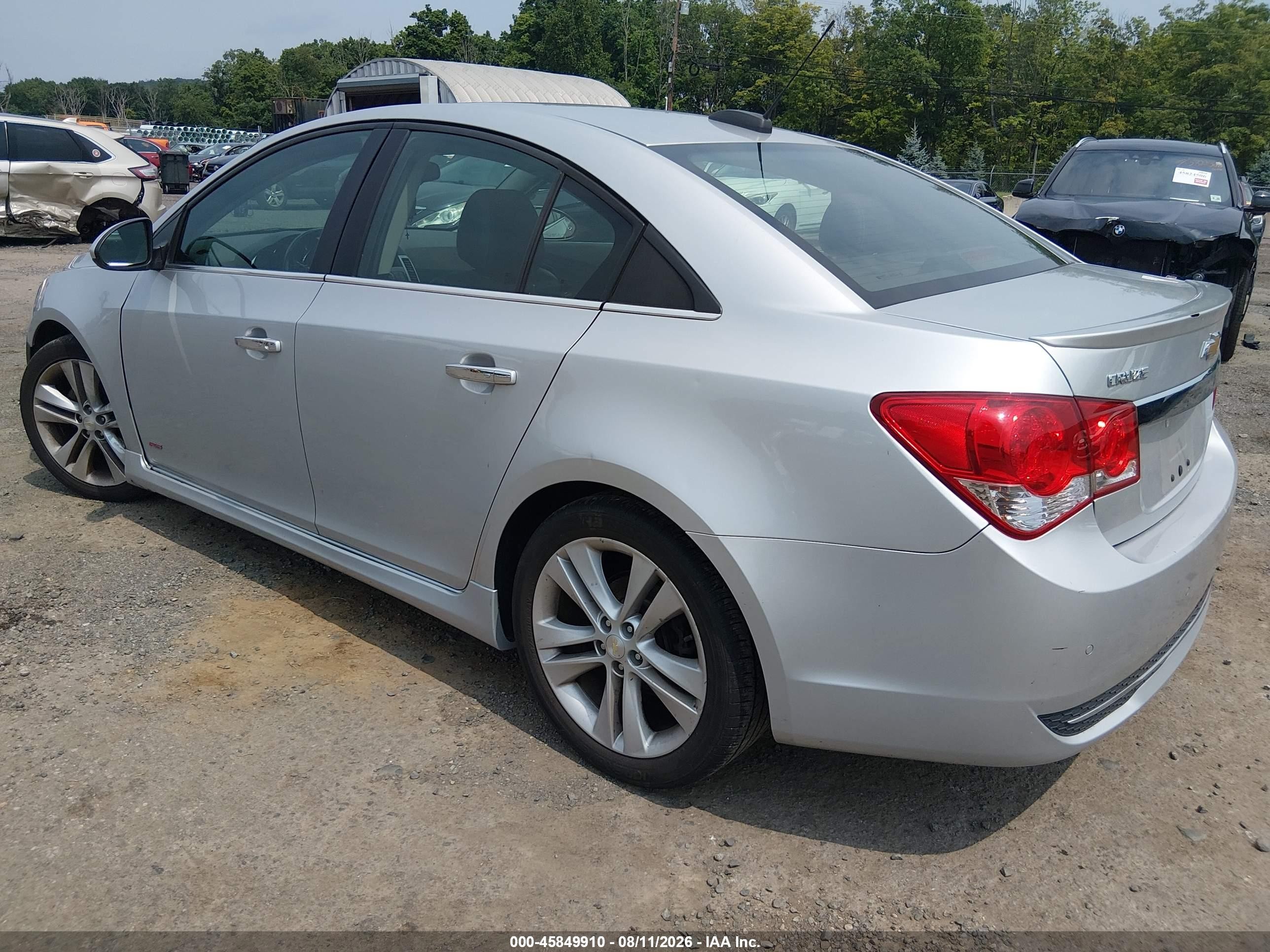 2015 Chevrolet Cruze Ltz Silver vin: 1G1PG5SB7F7206110