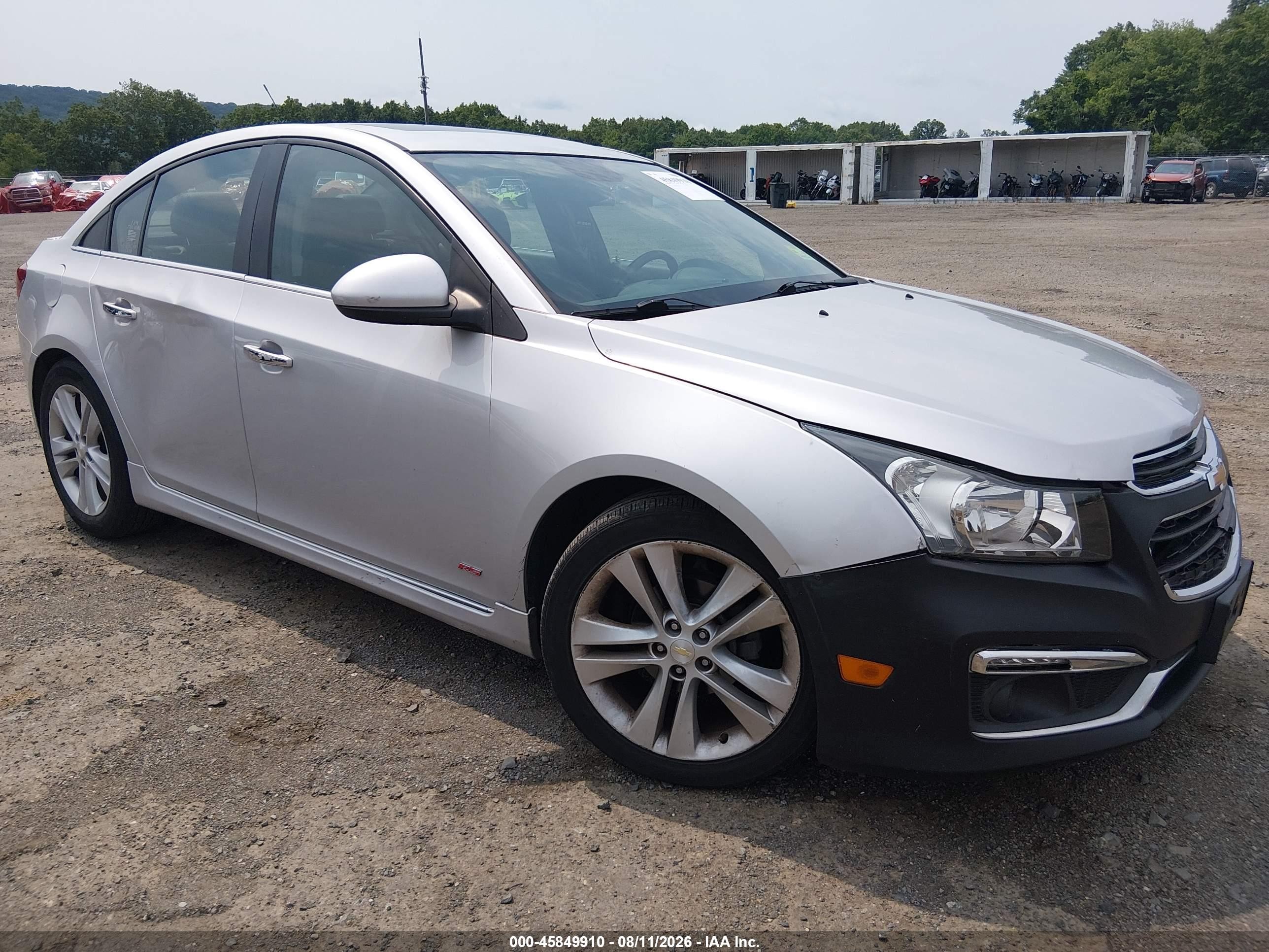 2015 Chevrolet Cruze Ltz Silver vin: 1G1PG5SB7F7206110