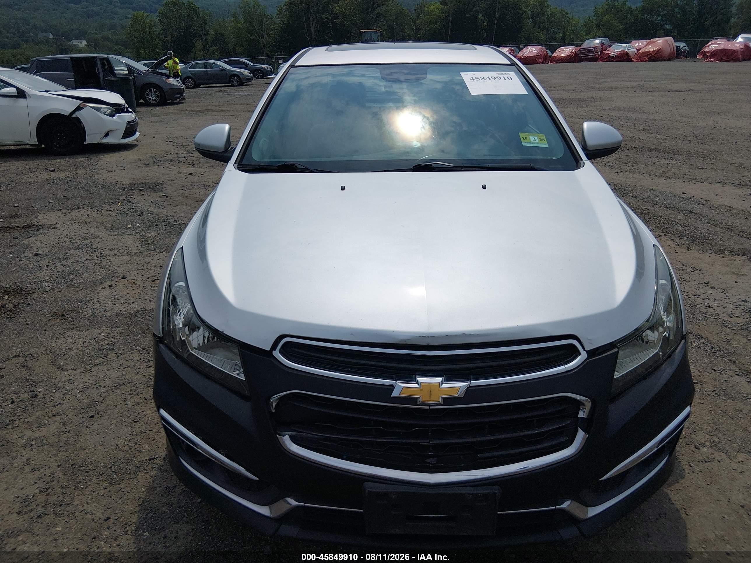 2015 Chevrolet Cruze Ltz Silver vin: 1G1PG5SB7F7206110