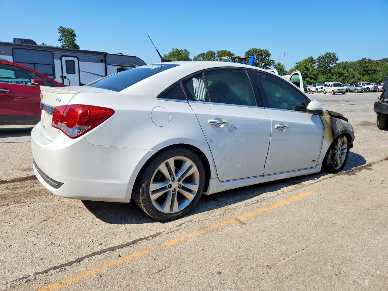 2013 Chevrolet Cruze Ltz White vin: 1G1PG5SB8D7173406