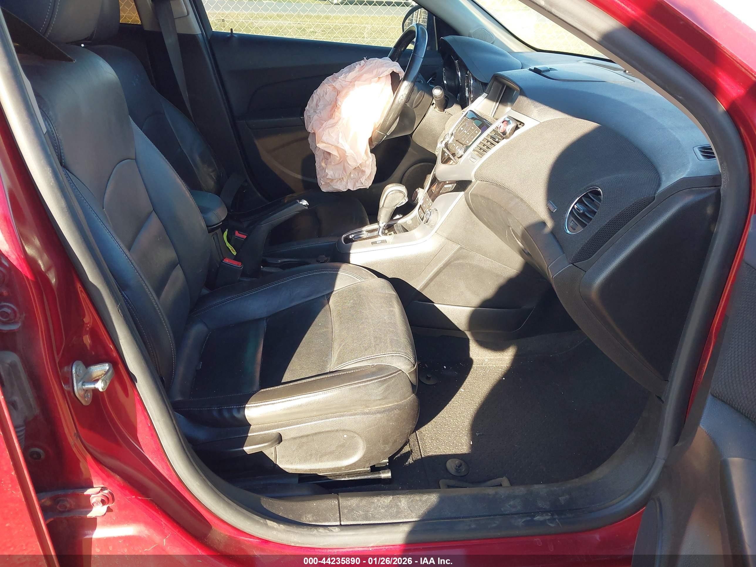 2014 Chevrolet Cruze Ltz Red vin: 1G1PG5SB8E7249790