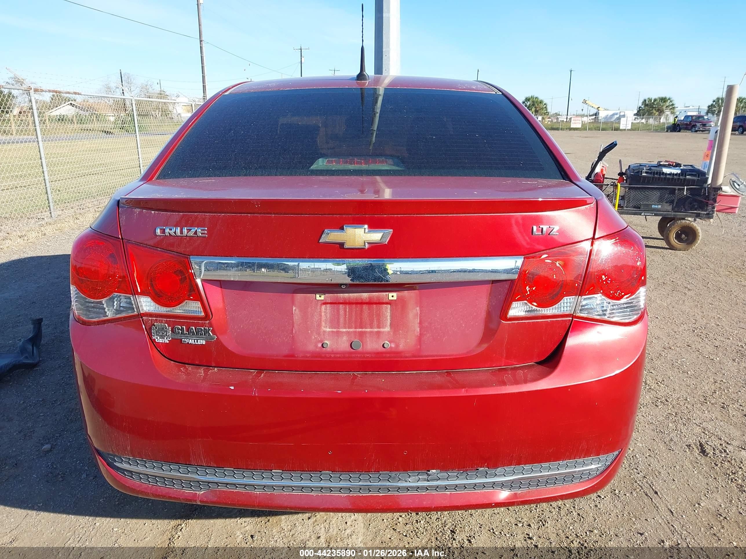 2014 Chevrolet Cruze Ltz Red vin: 1G1PG5SB8E7249790