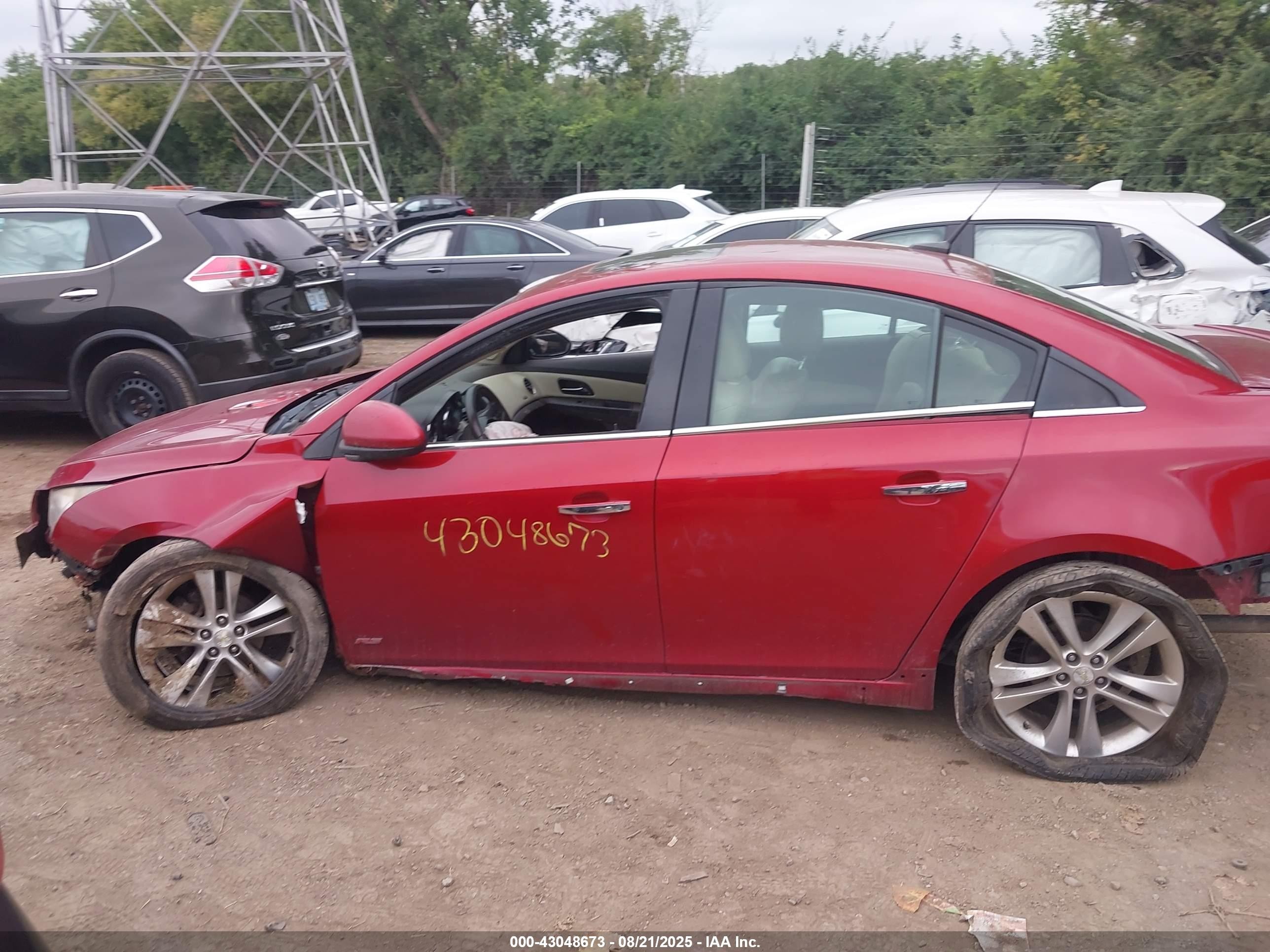 2014 Chevrolet Cruze Ltz Red vin: 1G1PG5SB8E7382159