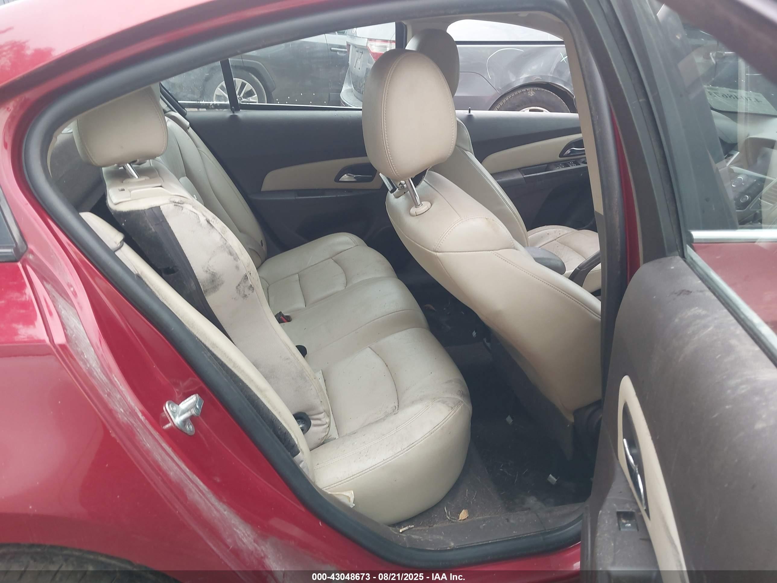2014 Chevrolet Cruze Ltz Red vin: 1G1PG5SB8E7382159