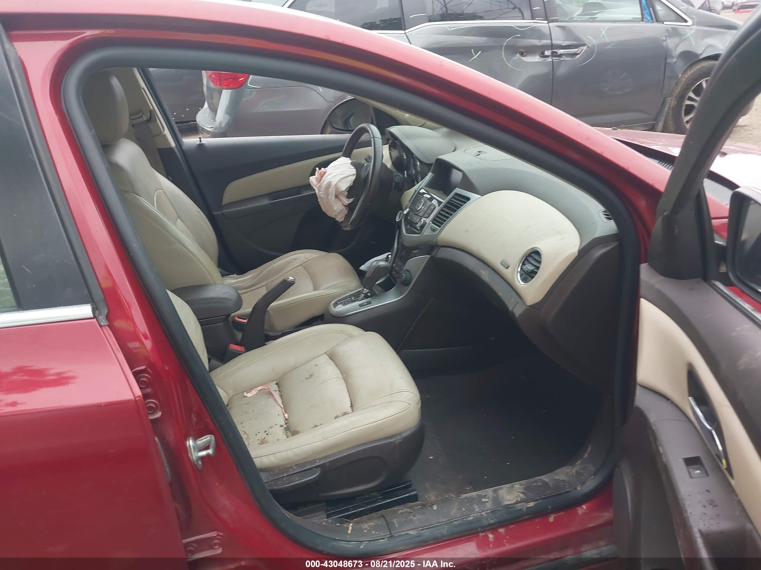 2014 Chevrolet Cruze Ltz Red vin: 1G1PG5SB8E7382159