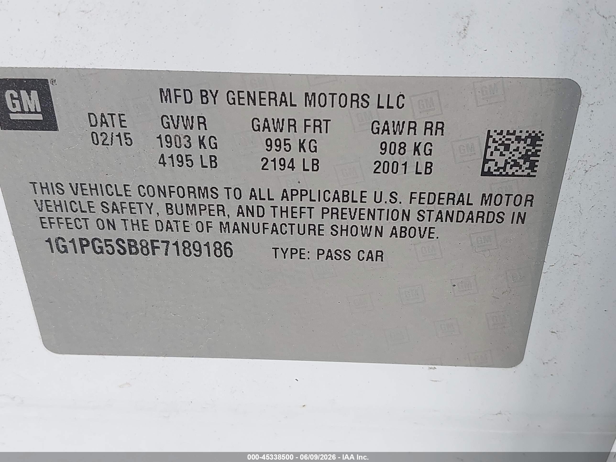 2015 Chevrolet Cruze Ltz White vin: 1G1PG5SB8F7189186