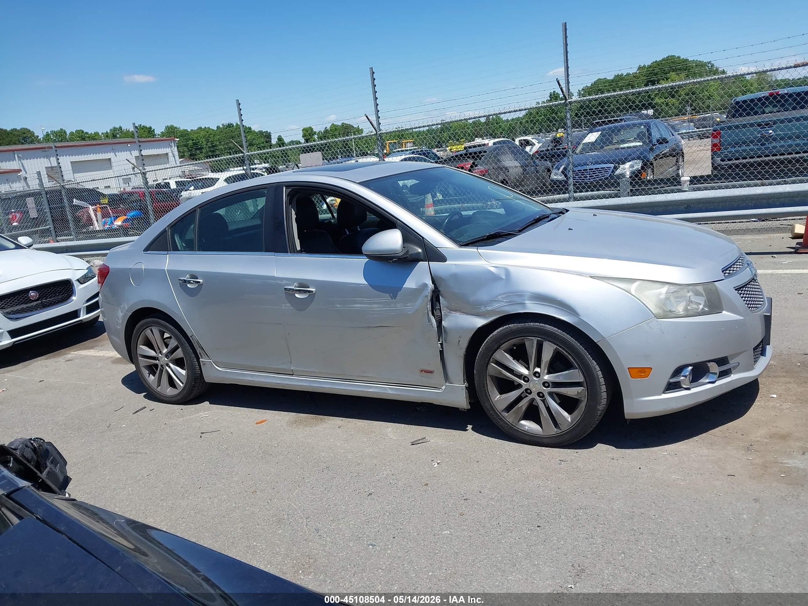 2014 Chevrolet Cruze Ltz Серебряный vin: 1G1PG5SB9E7158463